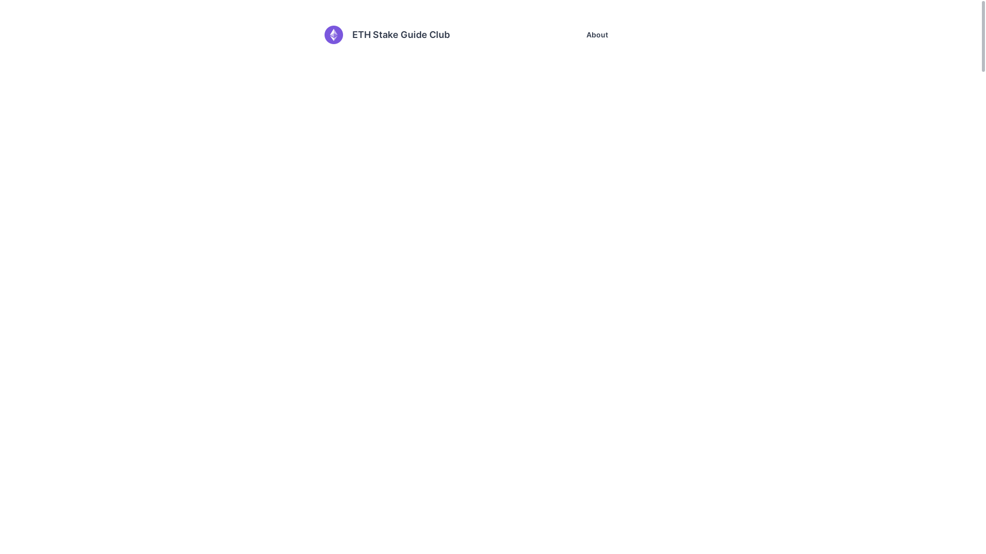 website screenshot of https://ethstakeguide.info/