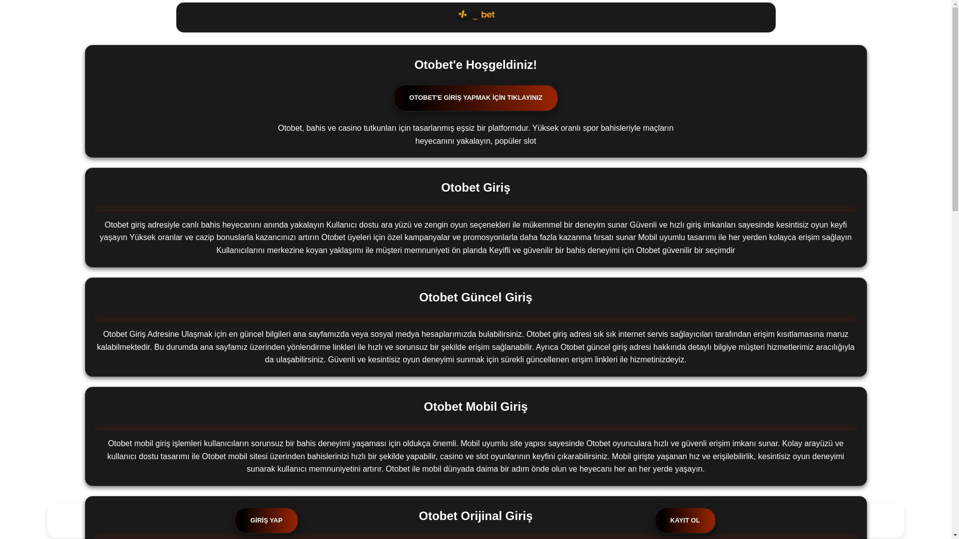 website screenshot of https://otobetgercek.com/