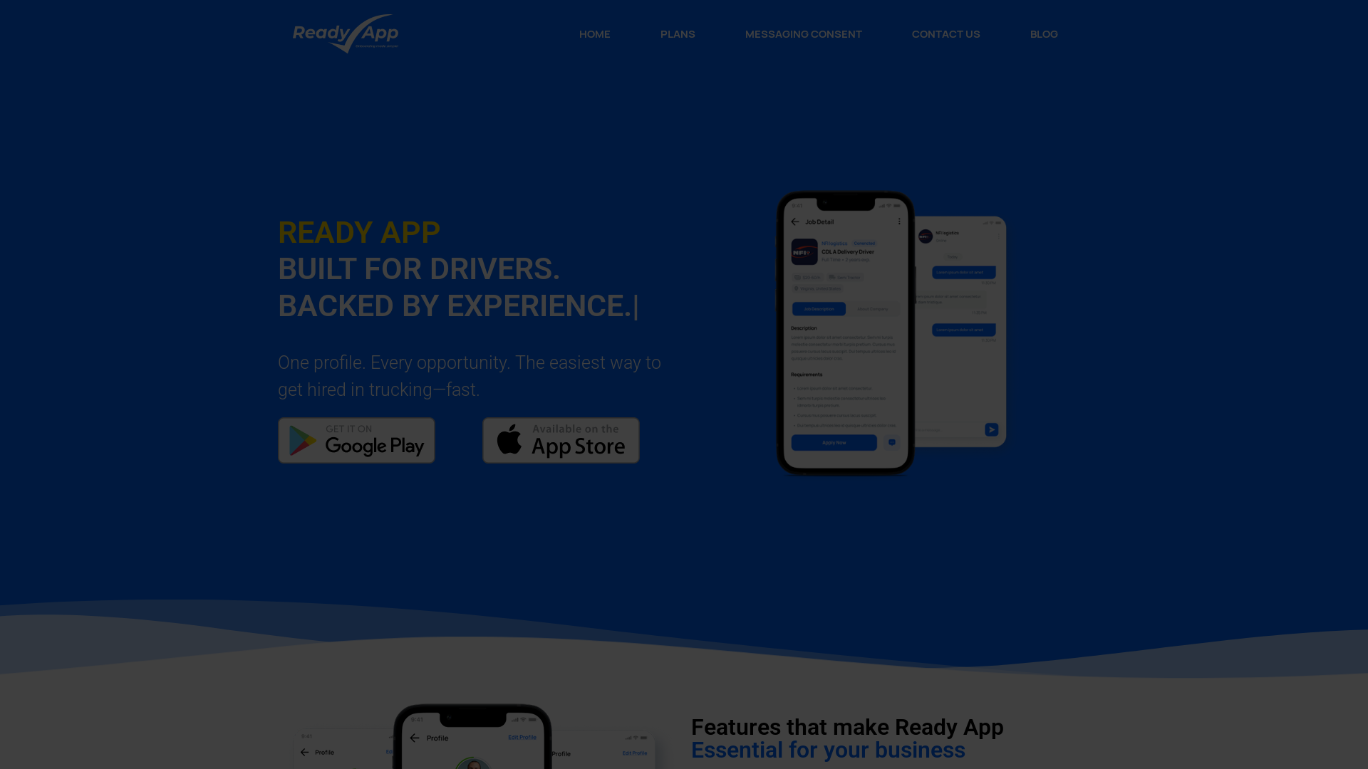 website screenshot of https://techreadyapp.org/