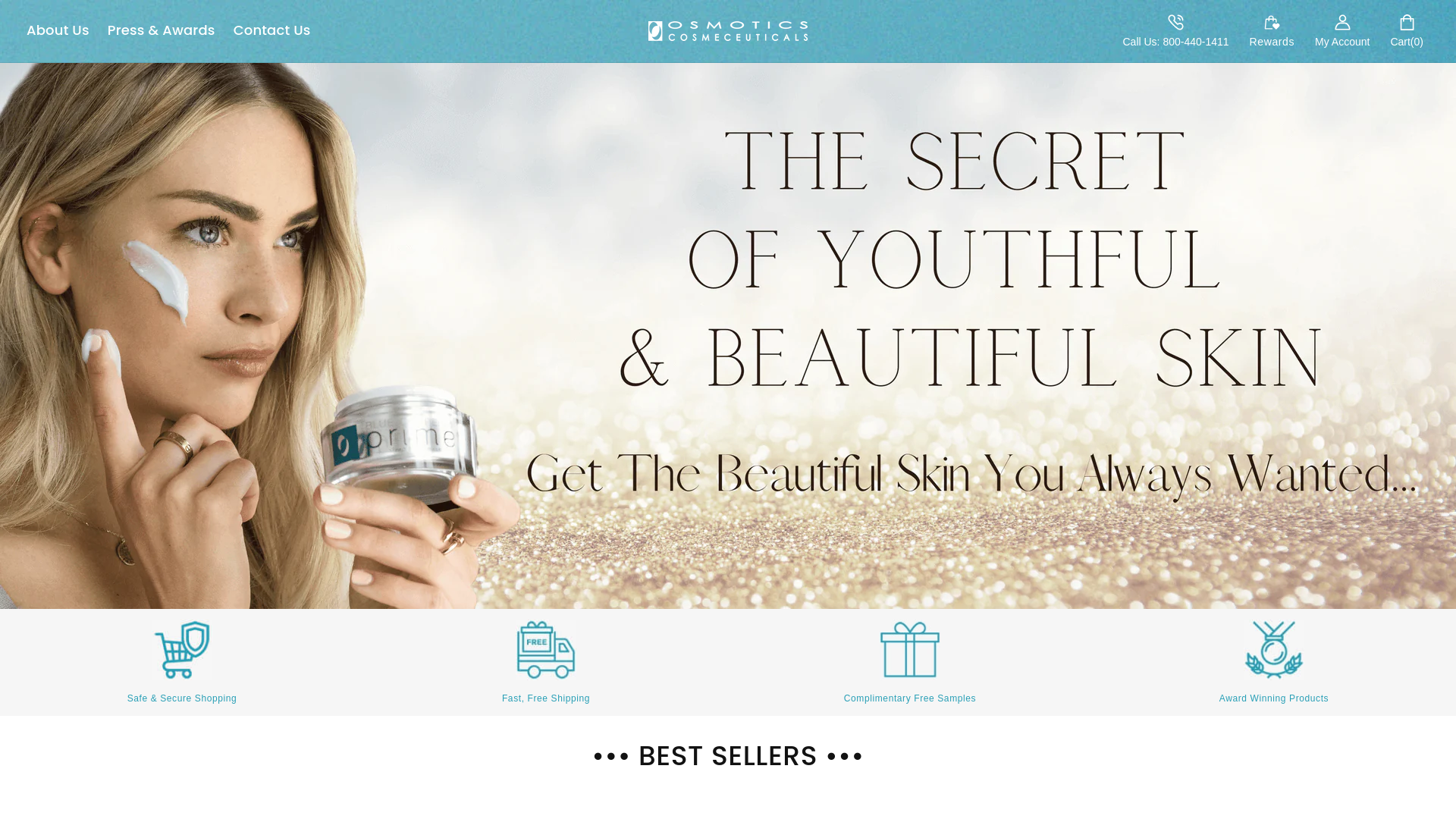 website screenshot of https://www.osmotics.com
