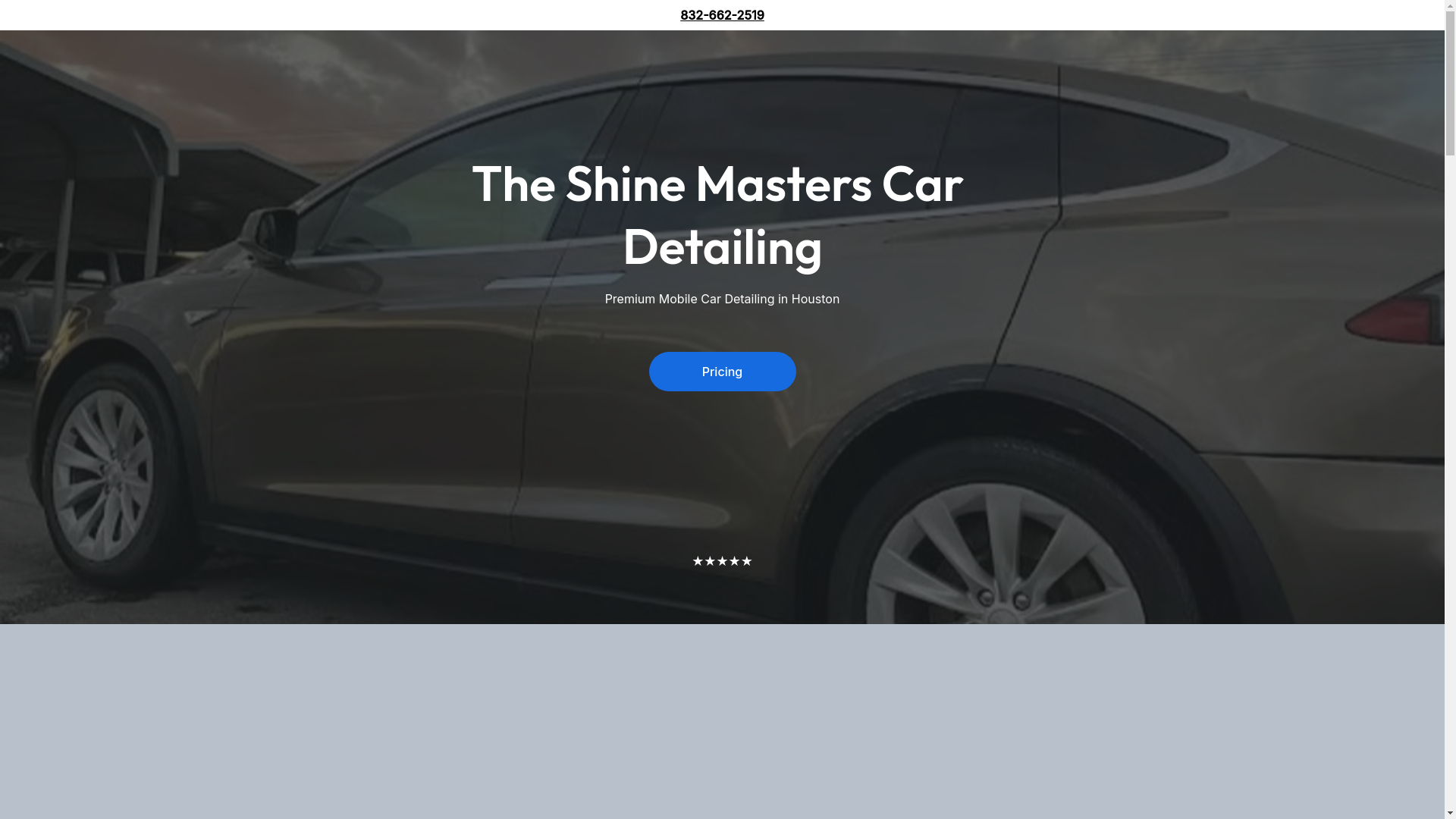website screenshot of https://theshinemasterscardetailing.site/