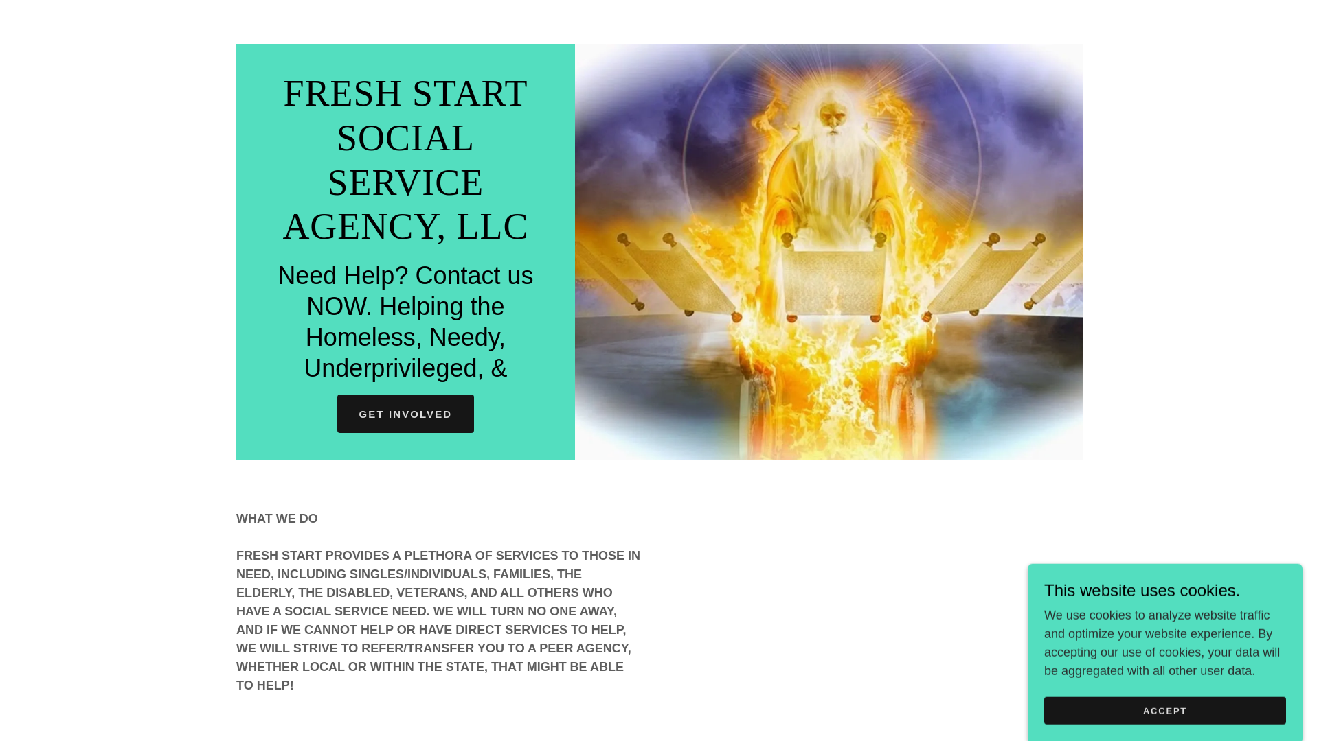 website screenshot of https://freshstartagency.us/