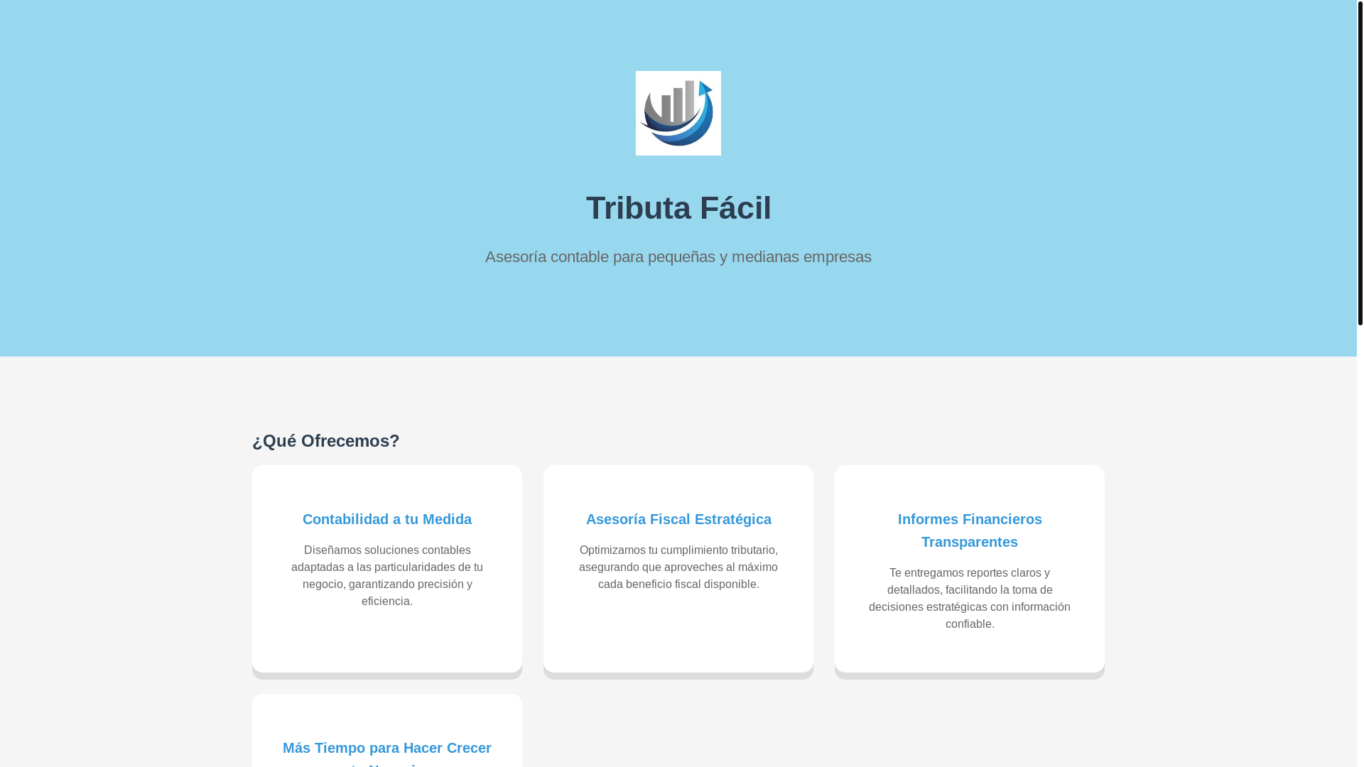 website screenshot of https://webtributafacil.pages.dev/