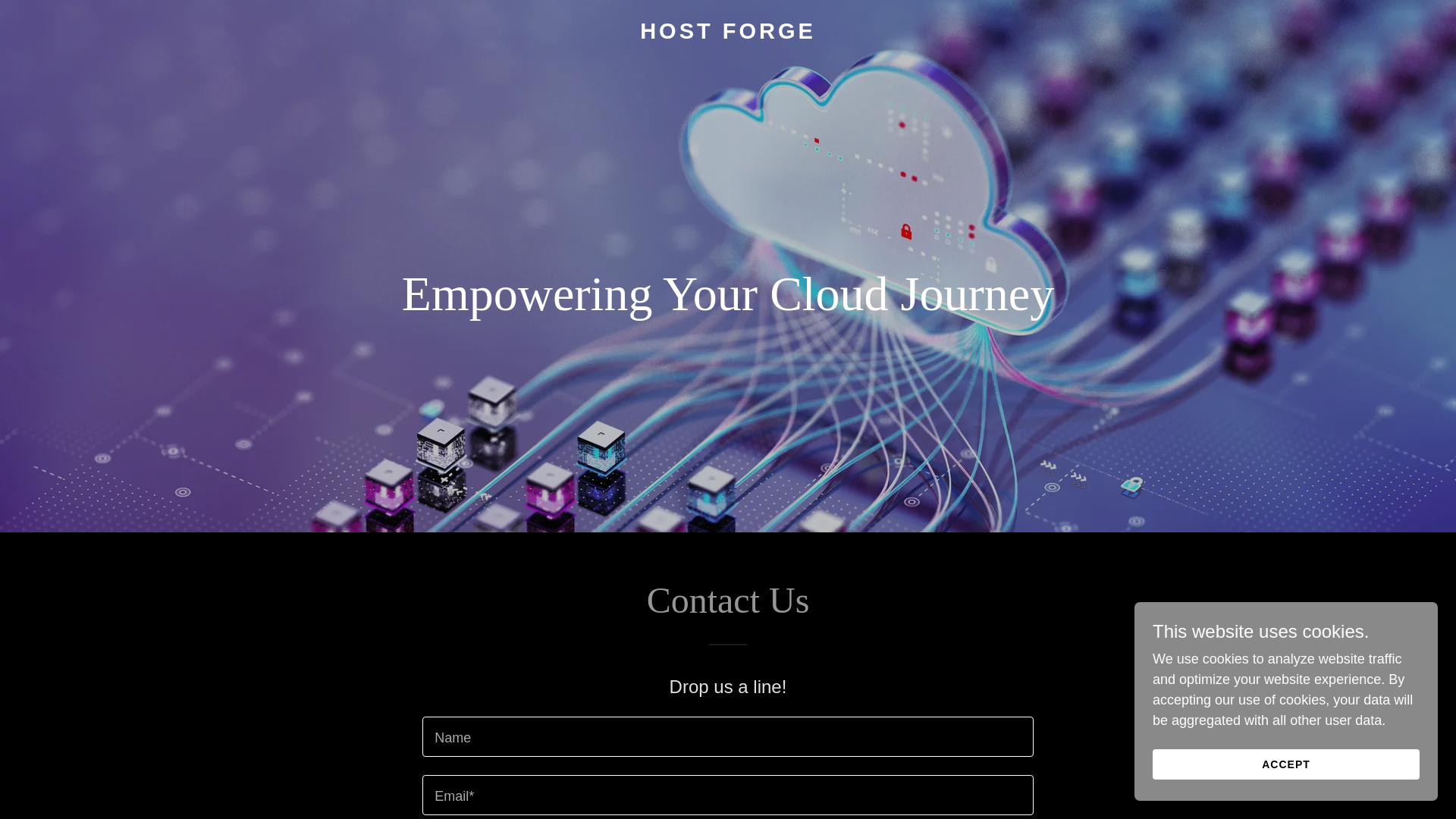 website screenshot of https://hostforge-temp.site