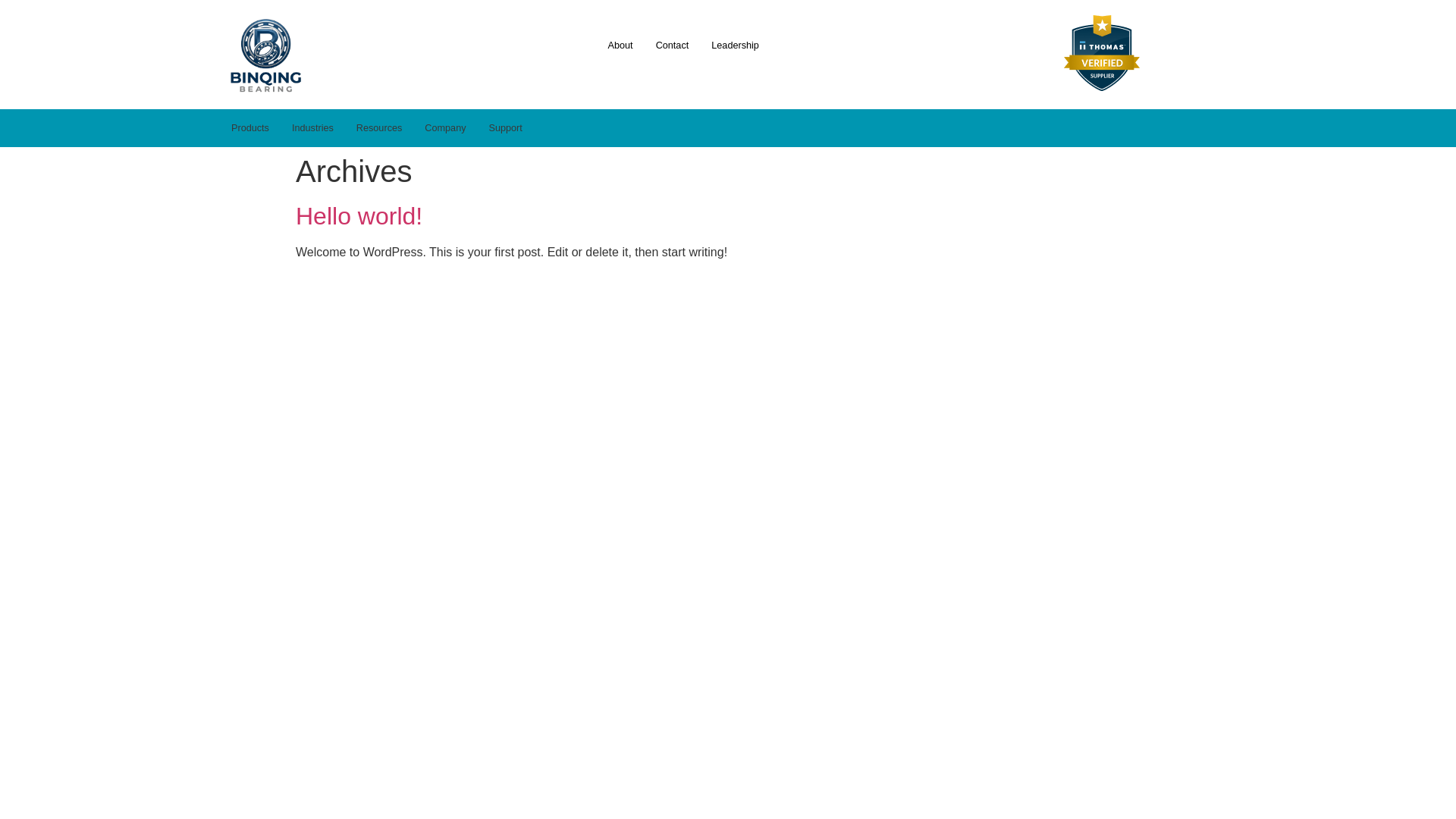 website screenshot of https://binqingbearing.com/
