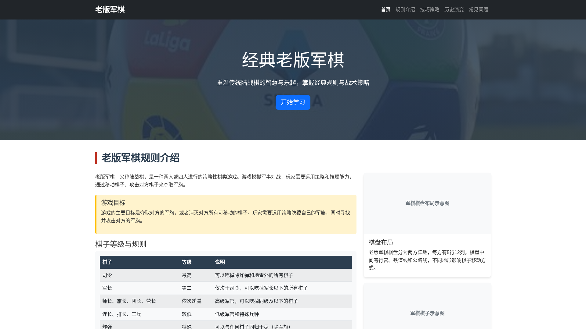 website screenshot of https://laobanjunqi.com.cn/