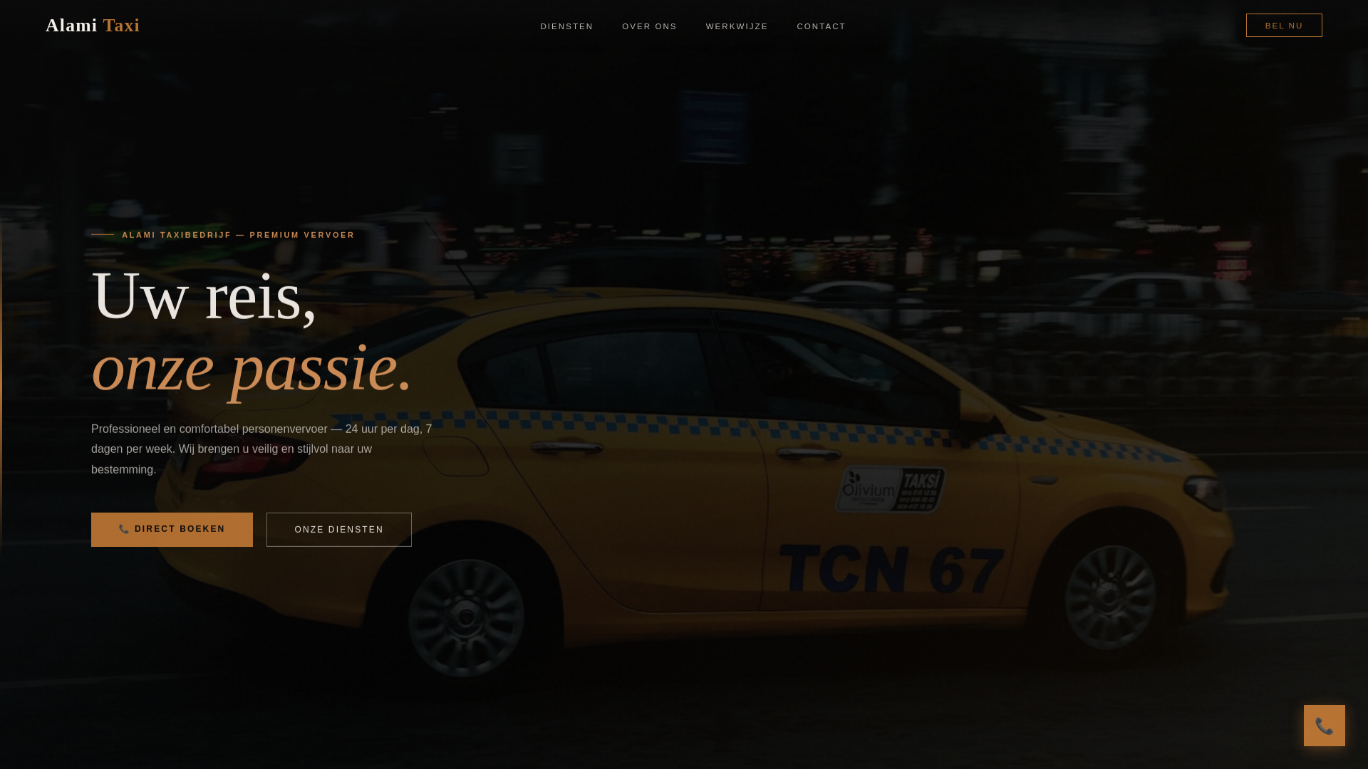 website screenshot of https://alamitaxibedrijf.nl/