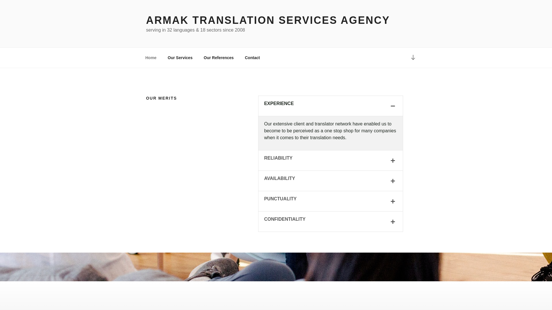 website screenshot of https://armakdilhizmetleri.com