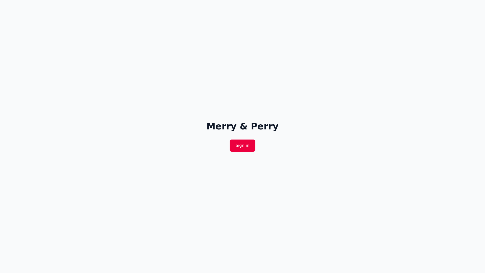 website screenshot of https://merryandperry.com/