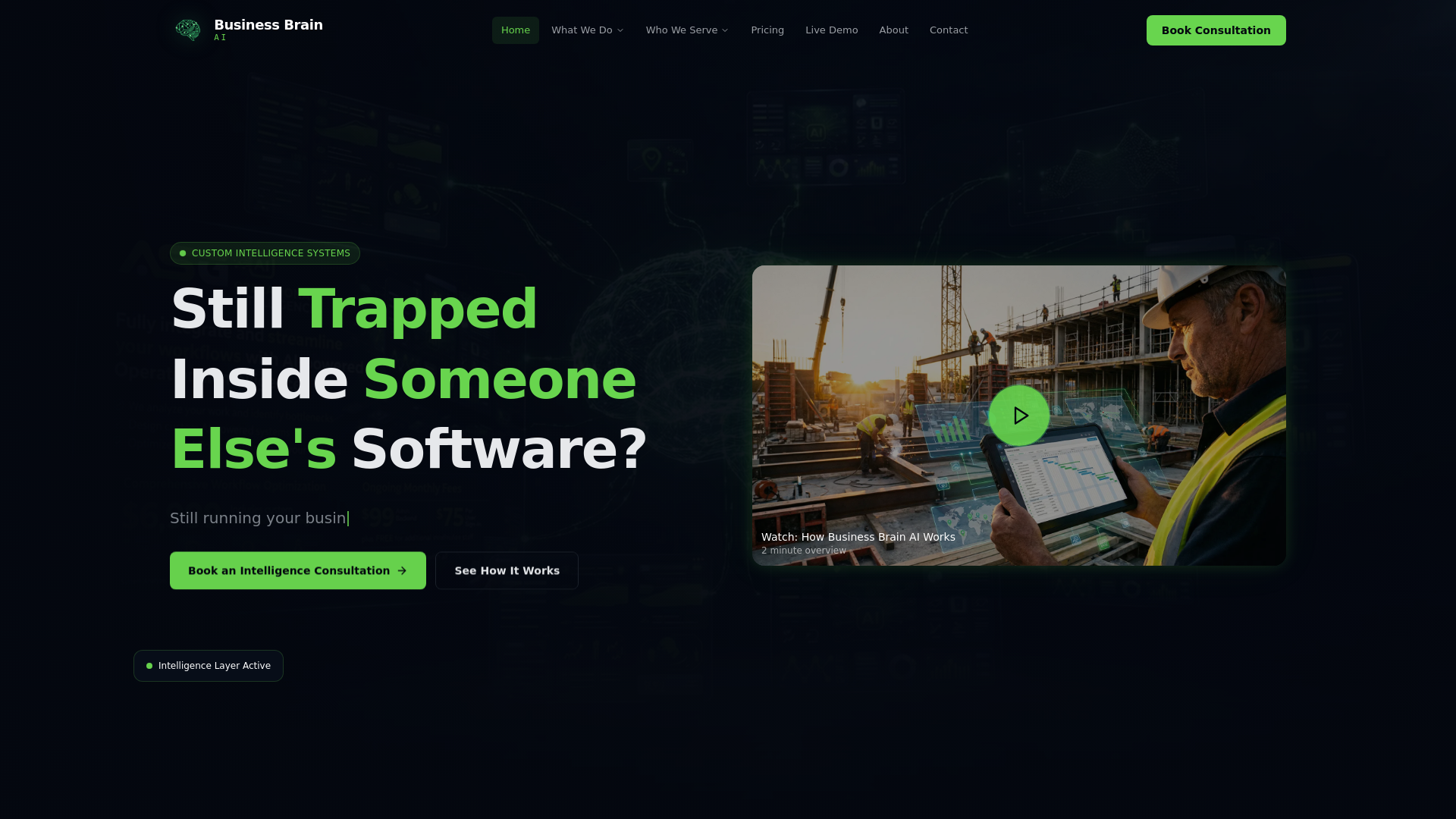 website screenshot of https://businessbrain-ai.com/