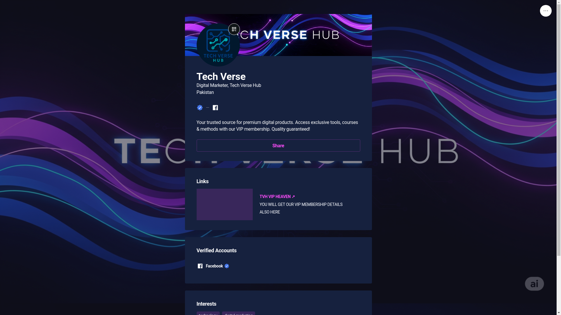 website screenshot of https://techversehub.live/