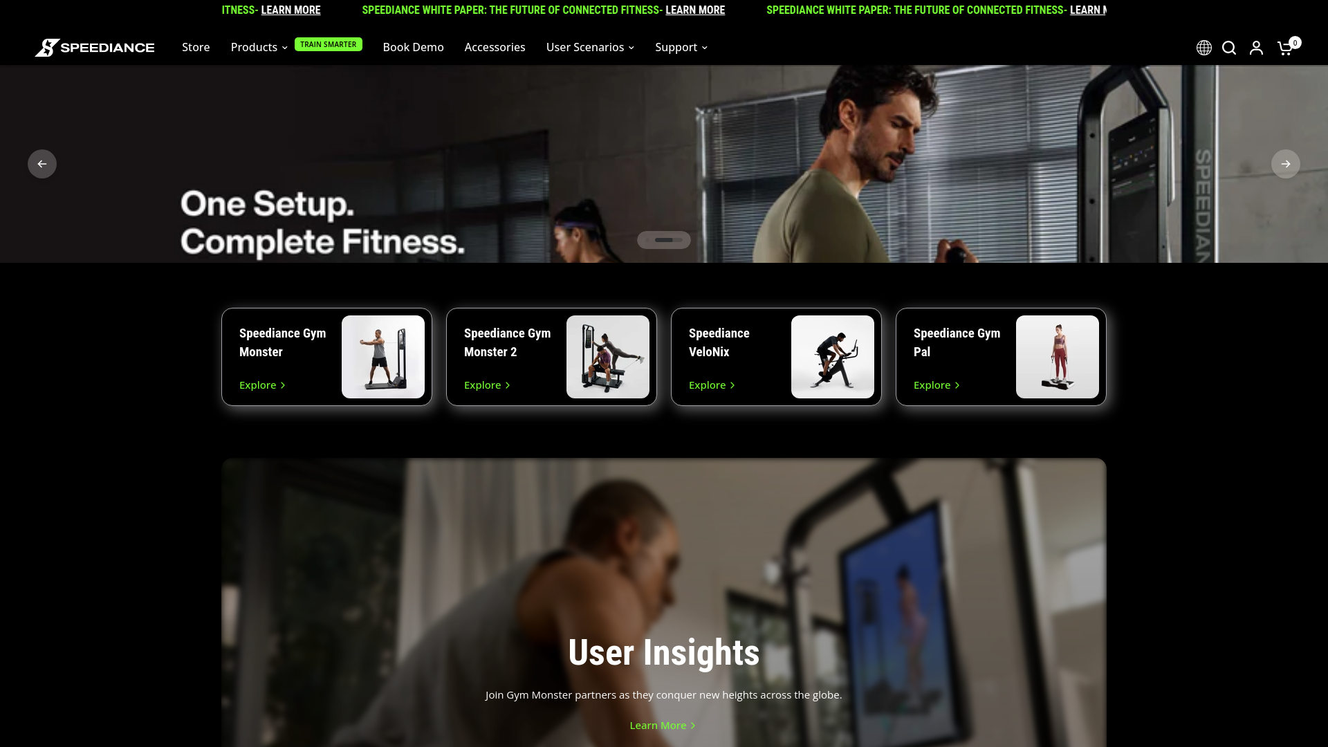 website screenshot of https://www.speediance.com/