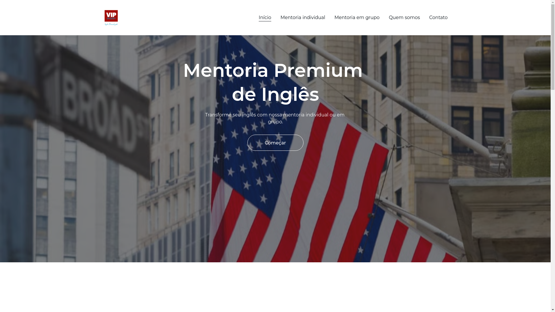 website screenshot of https://vipenglishmentoria.com.br/