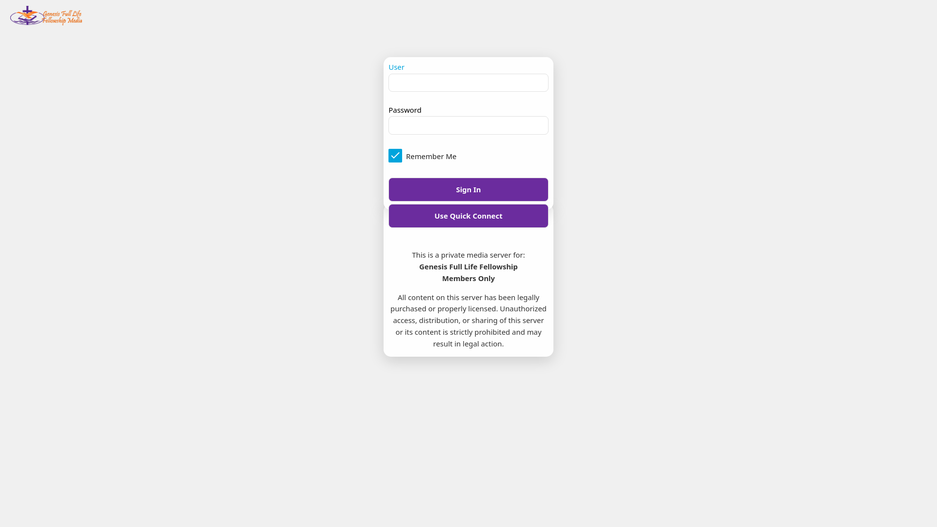 website screenshot of https://gflfc.media/