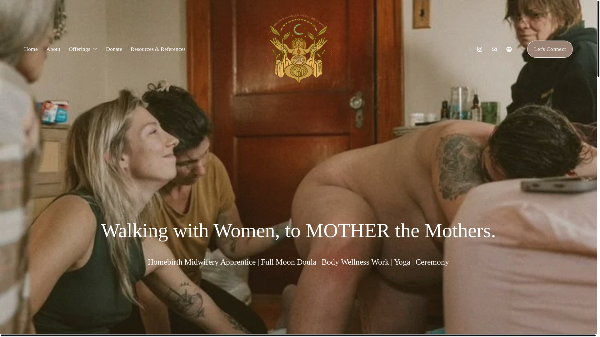 website screenshot of https://wovenwisdombirthwork.com/