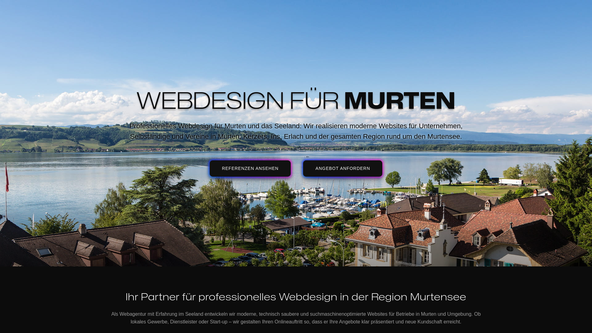 website screenshot of https://webdesign-murten.ch