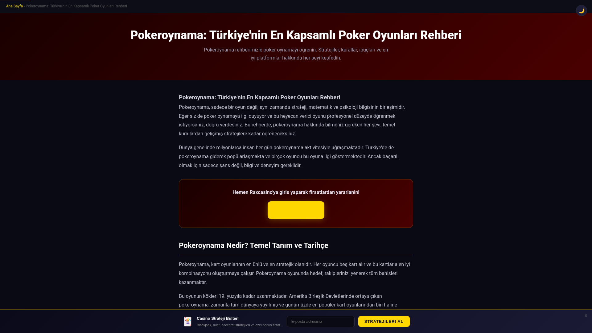 website screenshot of https://pokeroynama.com/