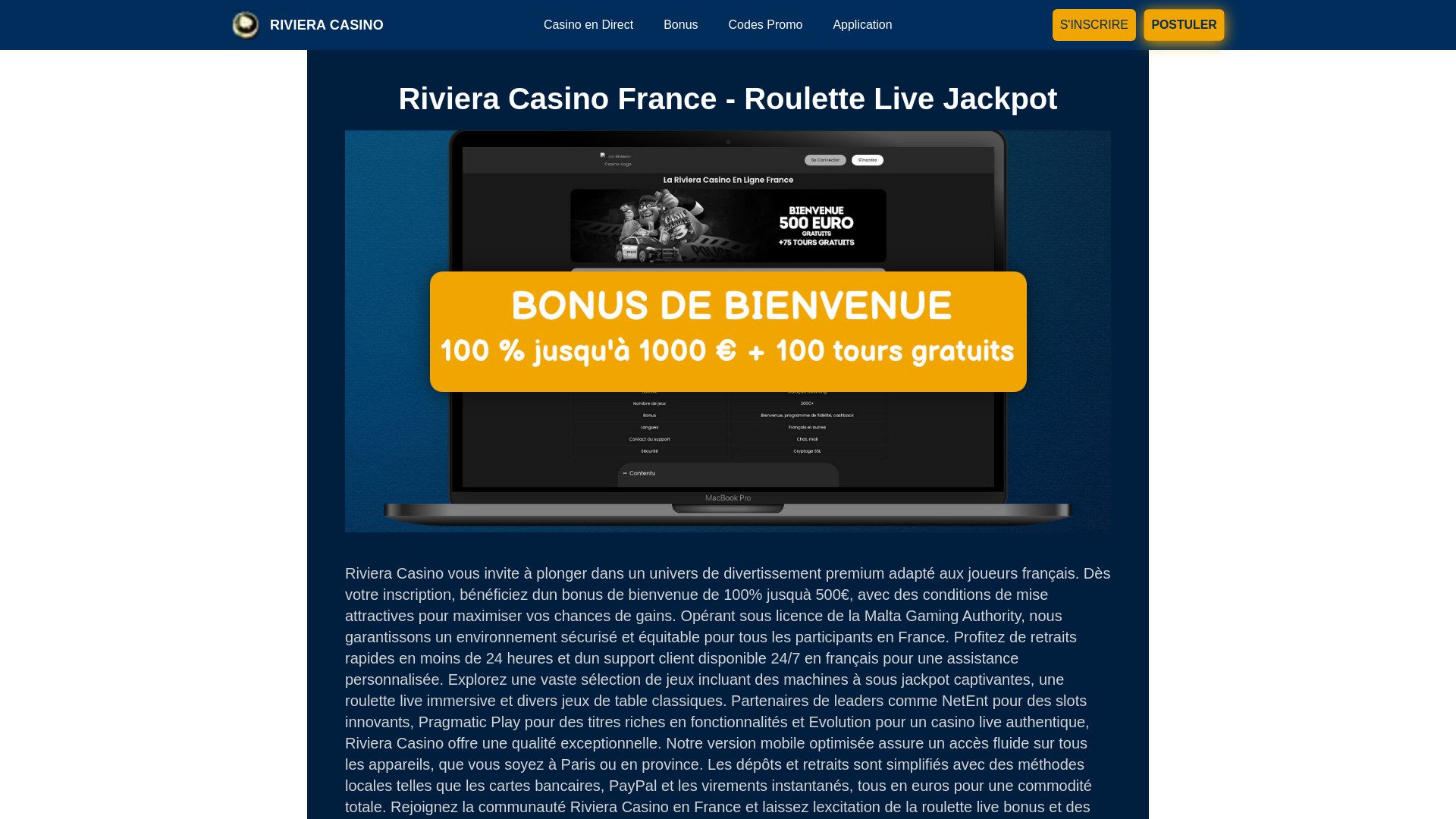 website screenshot of https://lariviera-france-com.pages.dev/