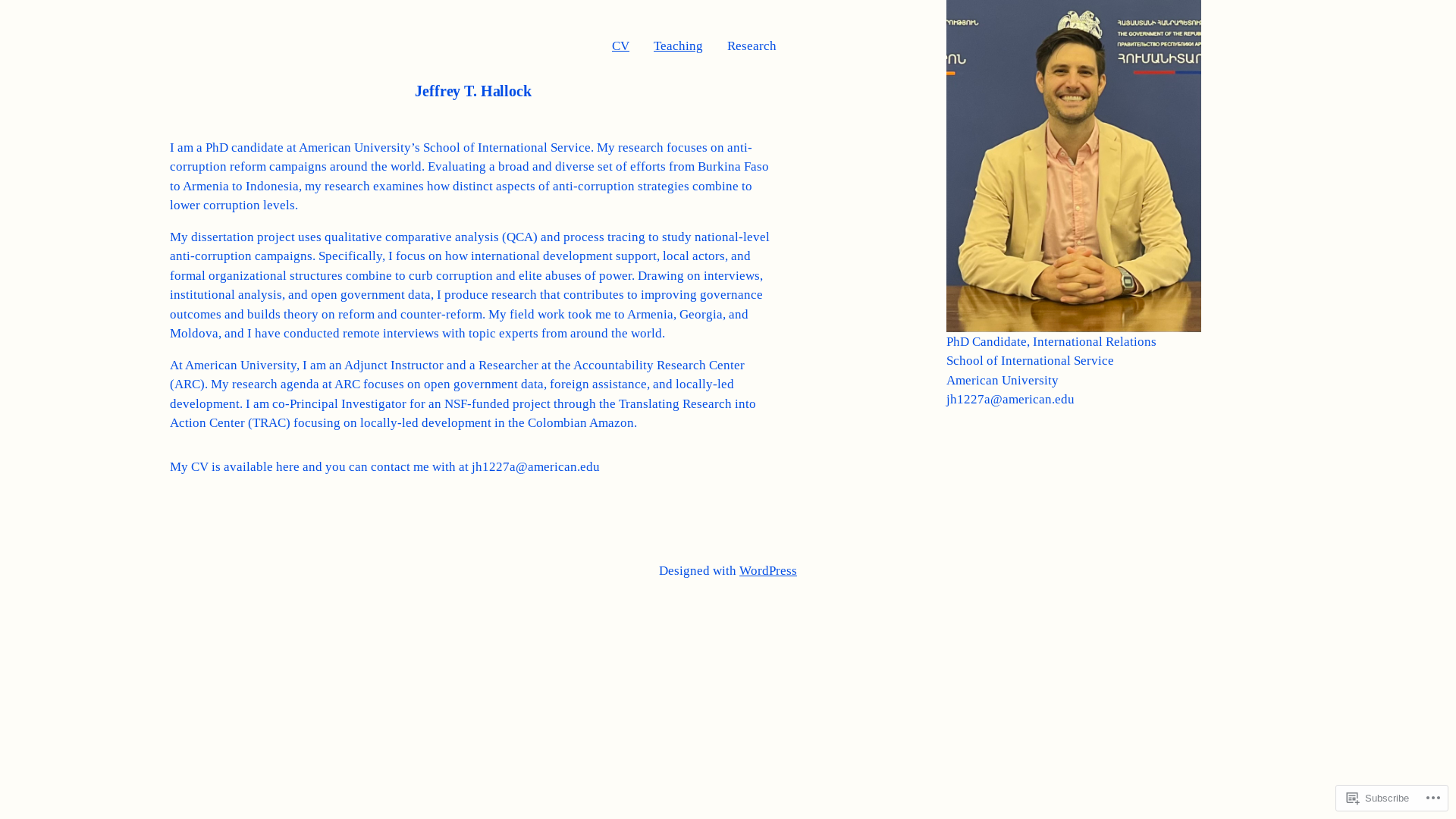 website screenshot of https://jeffreyhallock.com/