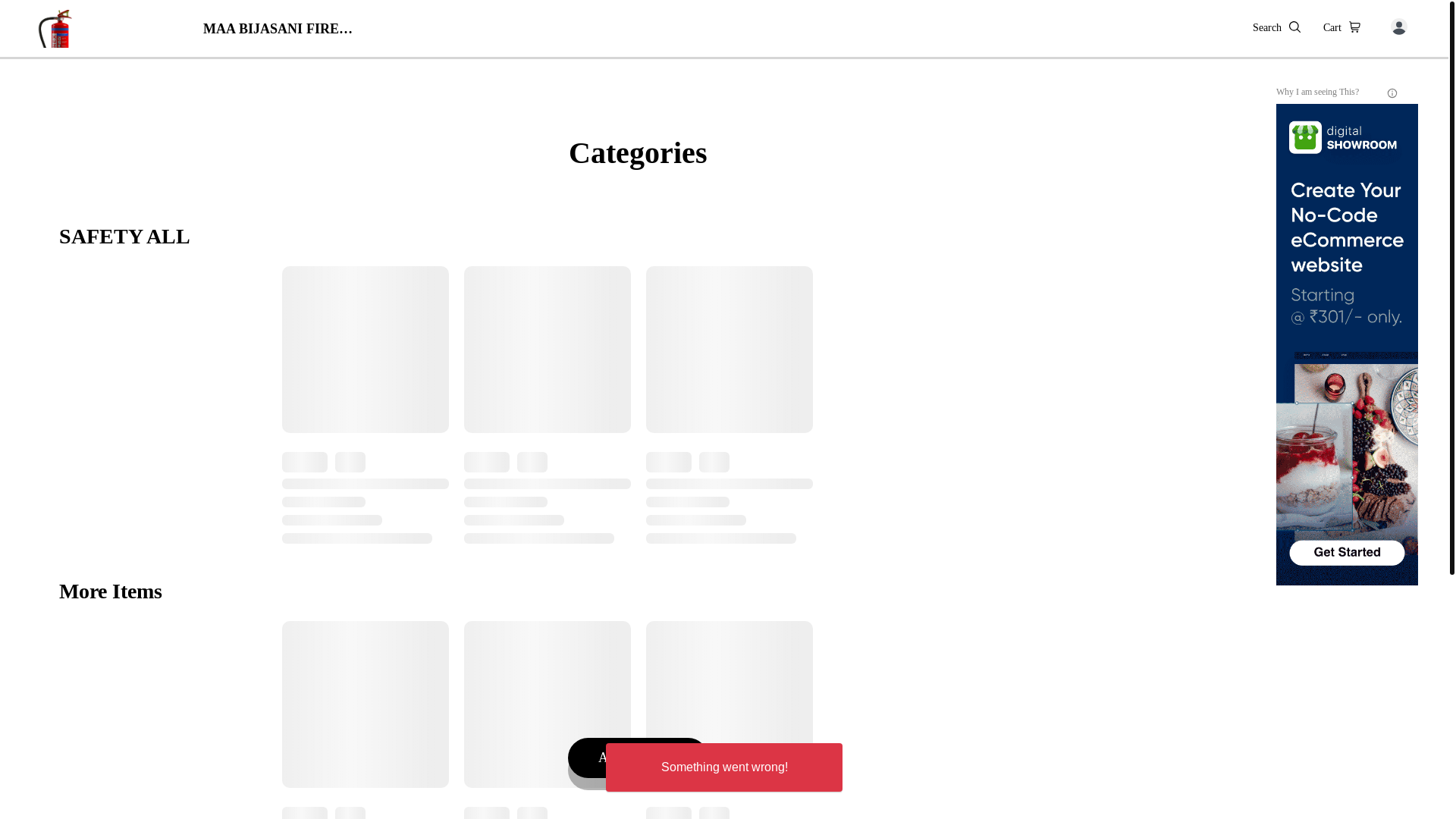 website screenshot of https://maabijasanifireprotection.co.in/