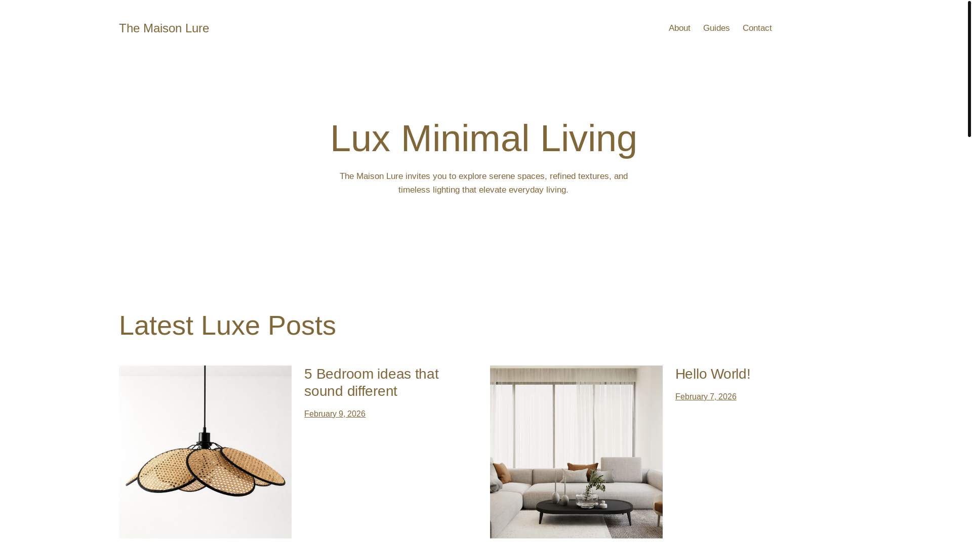 website screenshot of https://themaisonlure.blog/