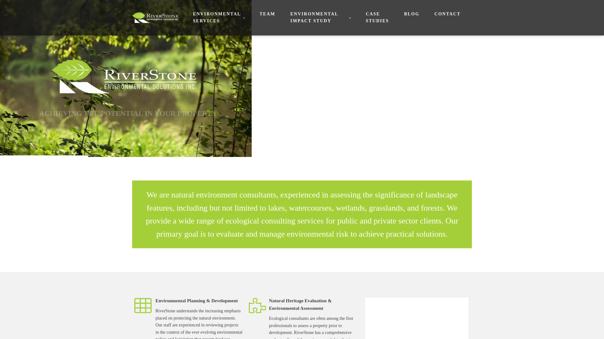 website screenshot of https://northbayenvironmentalconsultants.ca/
