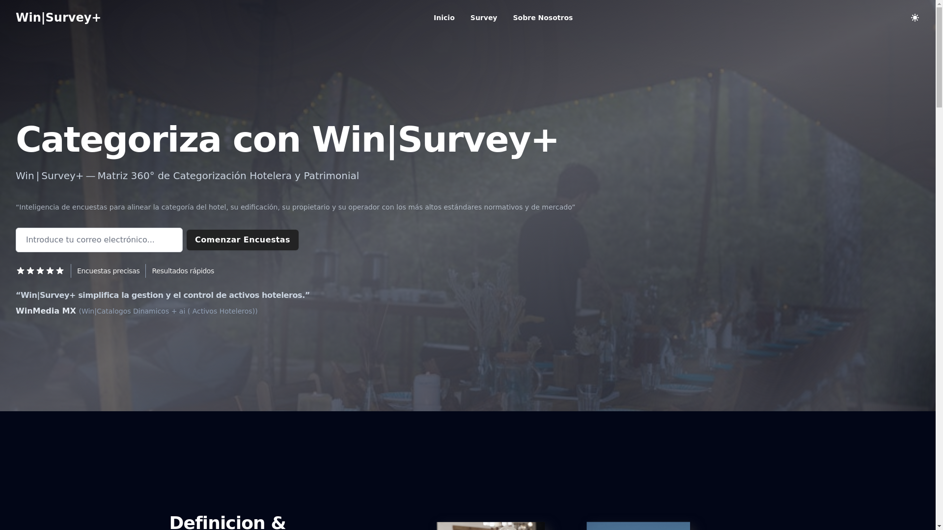 website screenshot of https://winsurvey.org/