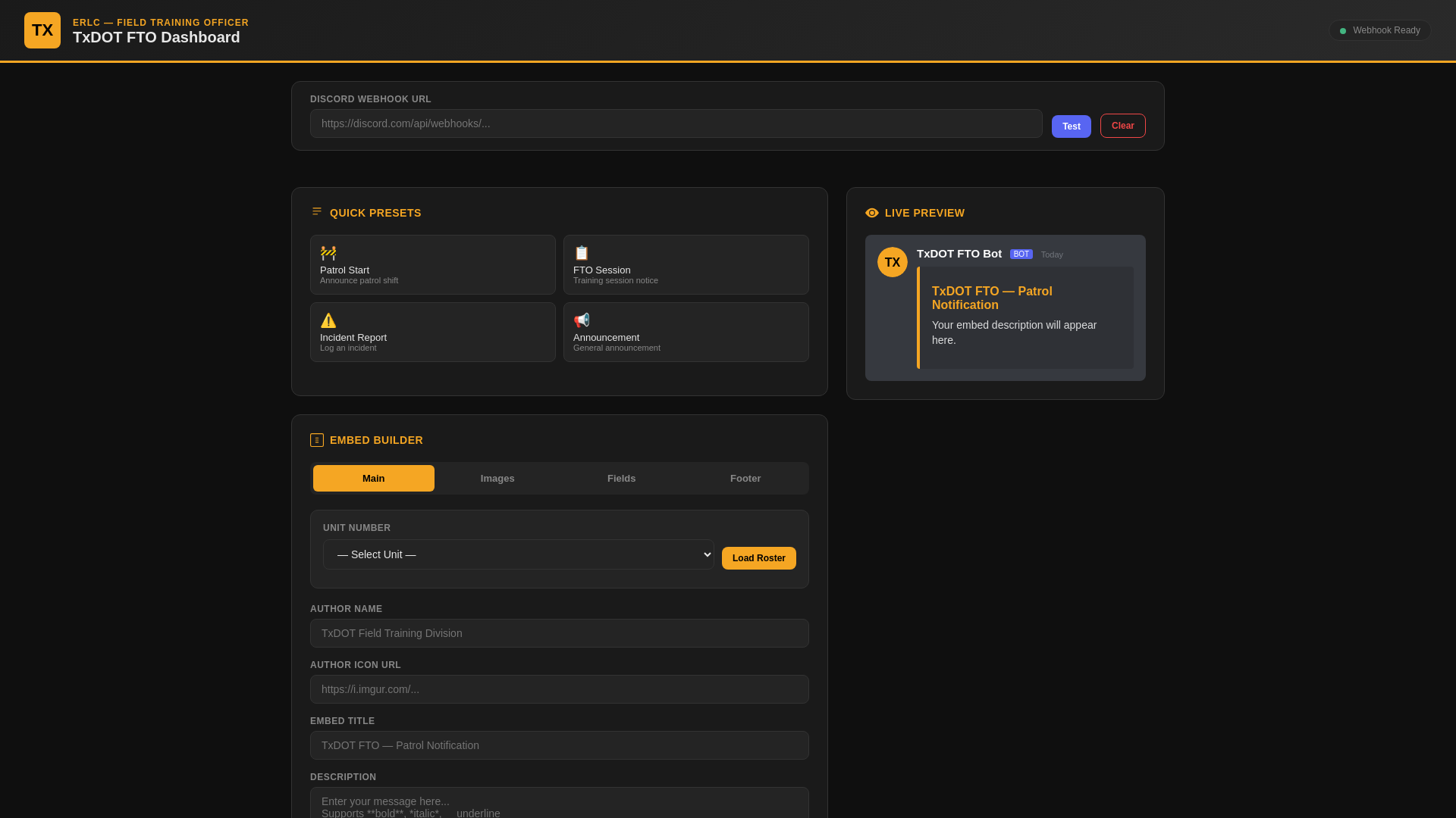 website screenshot of https://txdotdashboard.pages.dev/