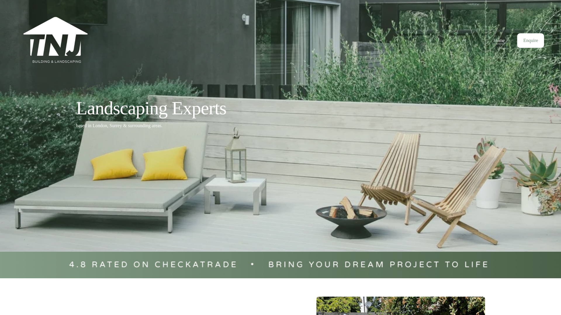 website screenshot of https://tnjbuildandlandscapes.co.uk/