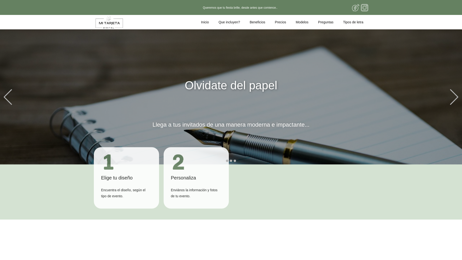 website screenshot of https://mitarjeta.pages.dev/