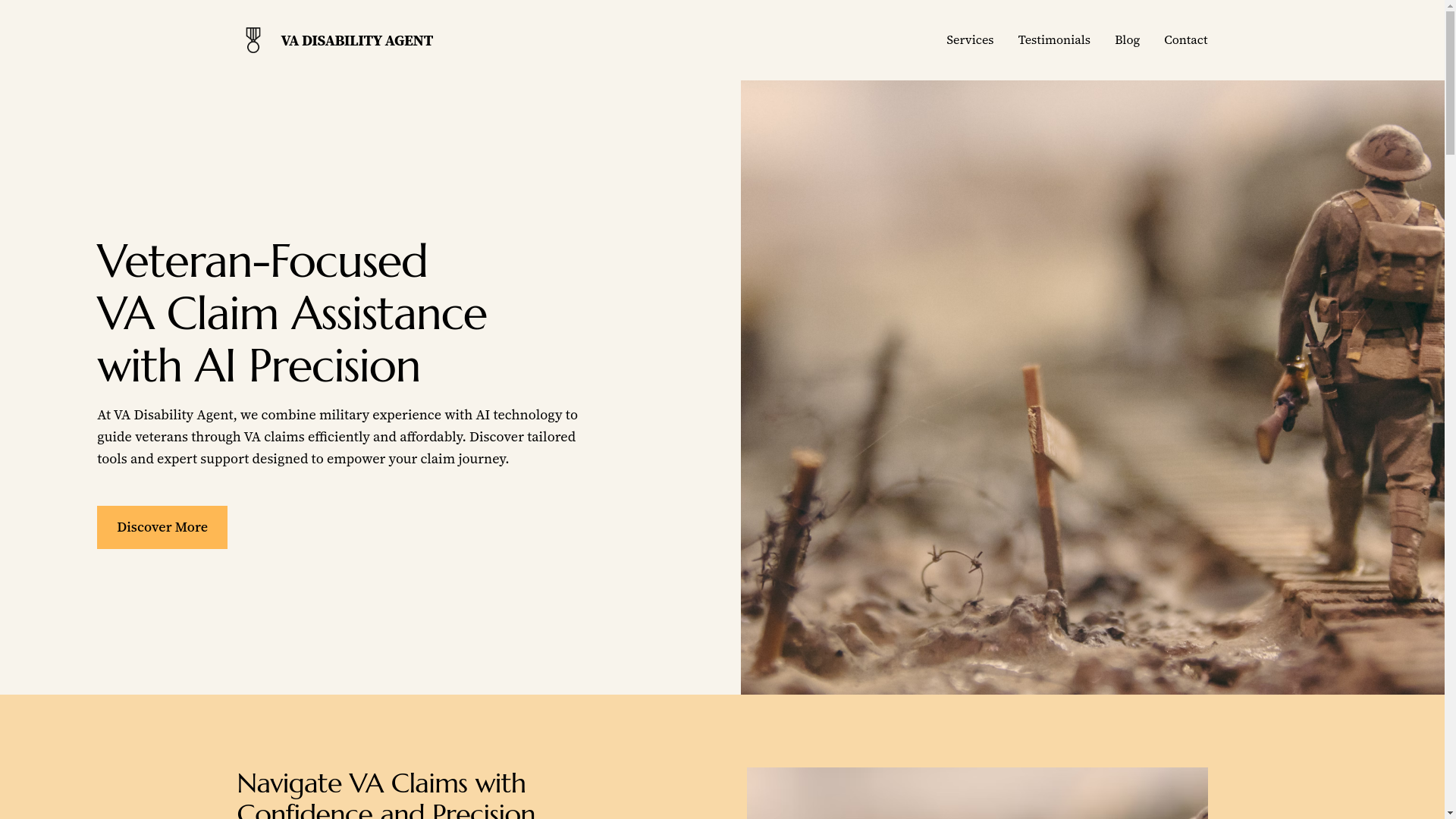 website screenshot of https://vadisabilityagent.com/