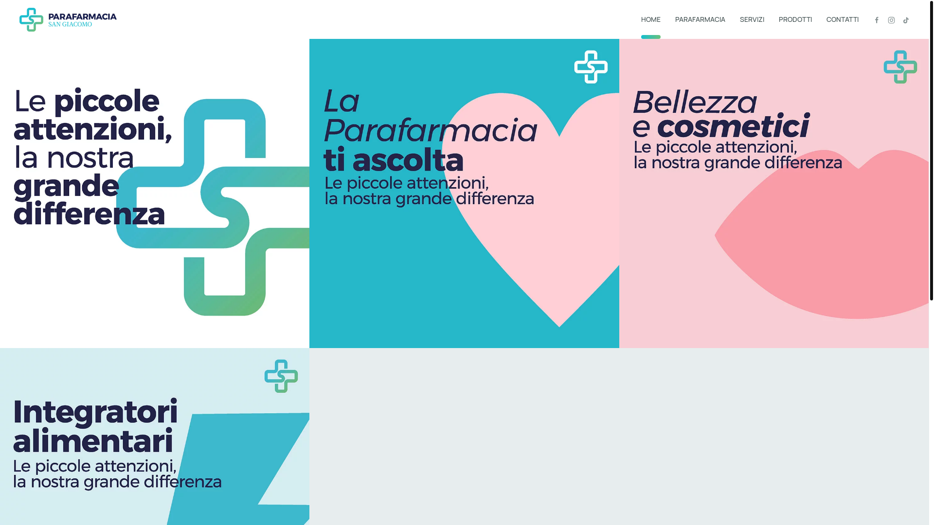 website screenshot of https://parafarmaciaconversano.it/