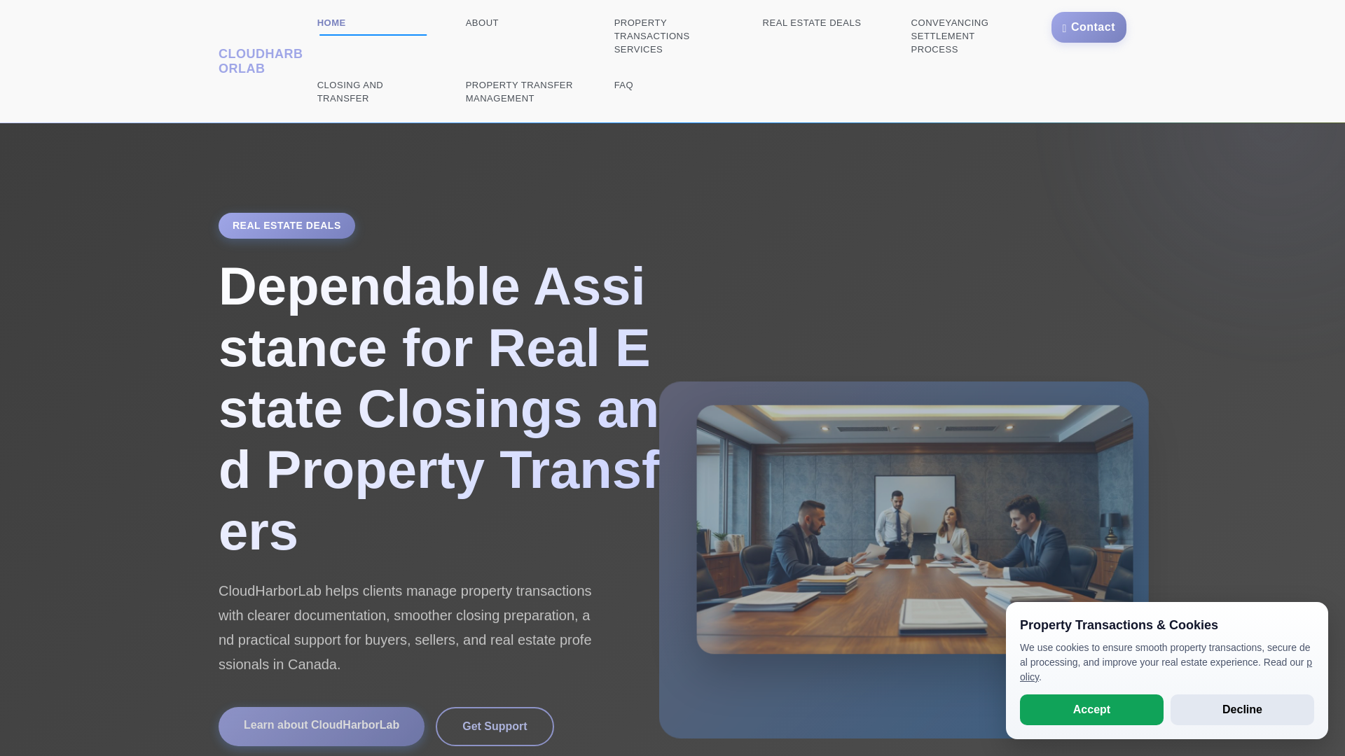 website screenshot of https://cloudharborlab.xyz/