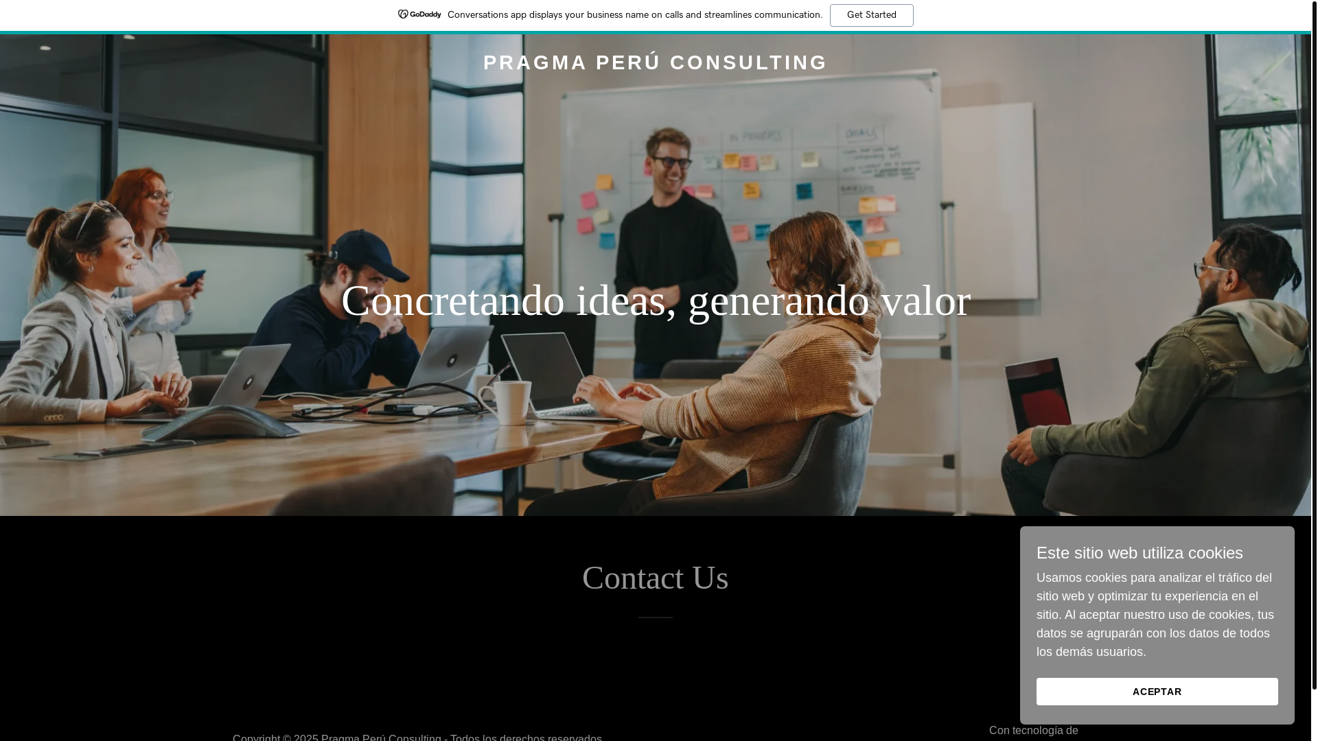 website screenshot of https://pragmaperuconsulting.com/