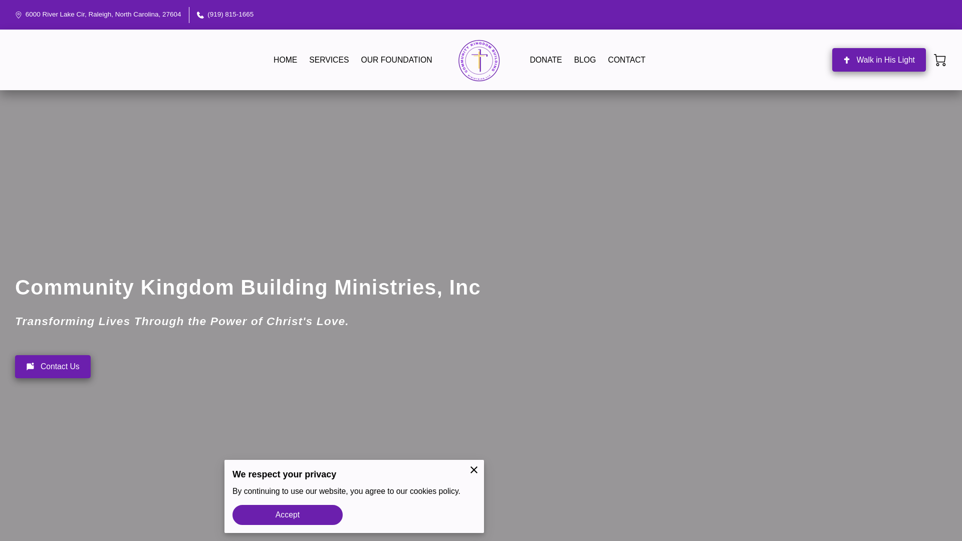 website screenshot of https://community20kingdom.org/
