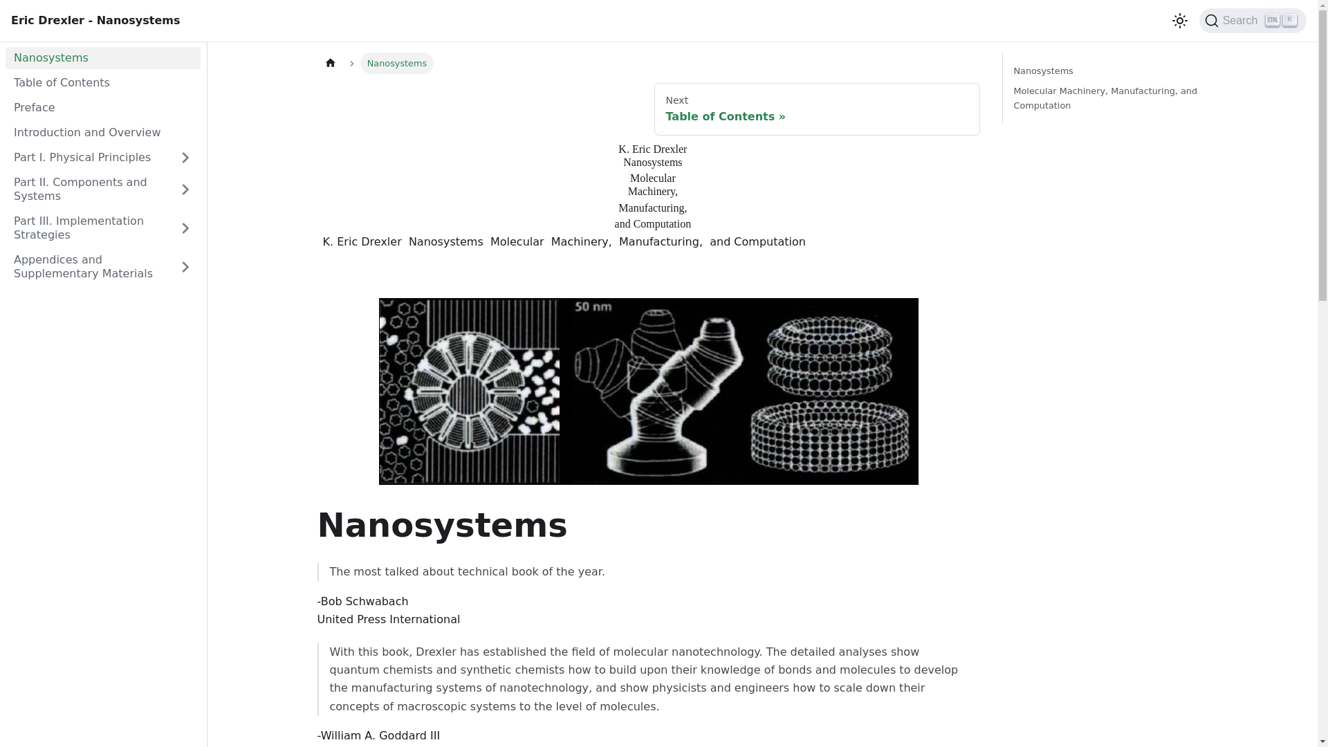 website screenshot of https://nanosystems.pages.dev/