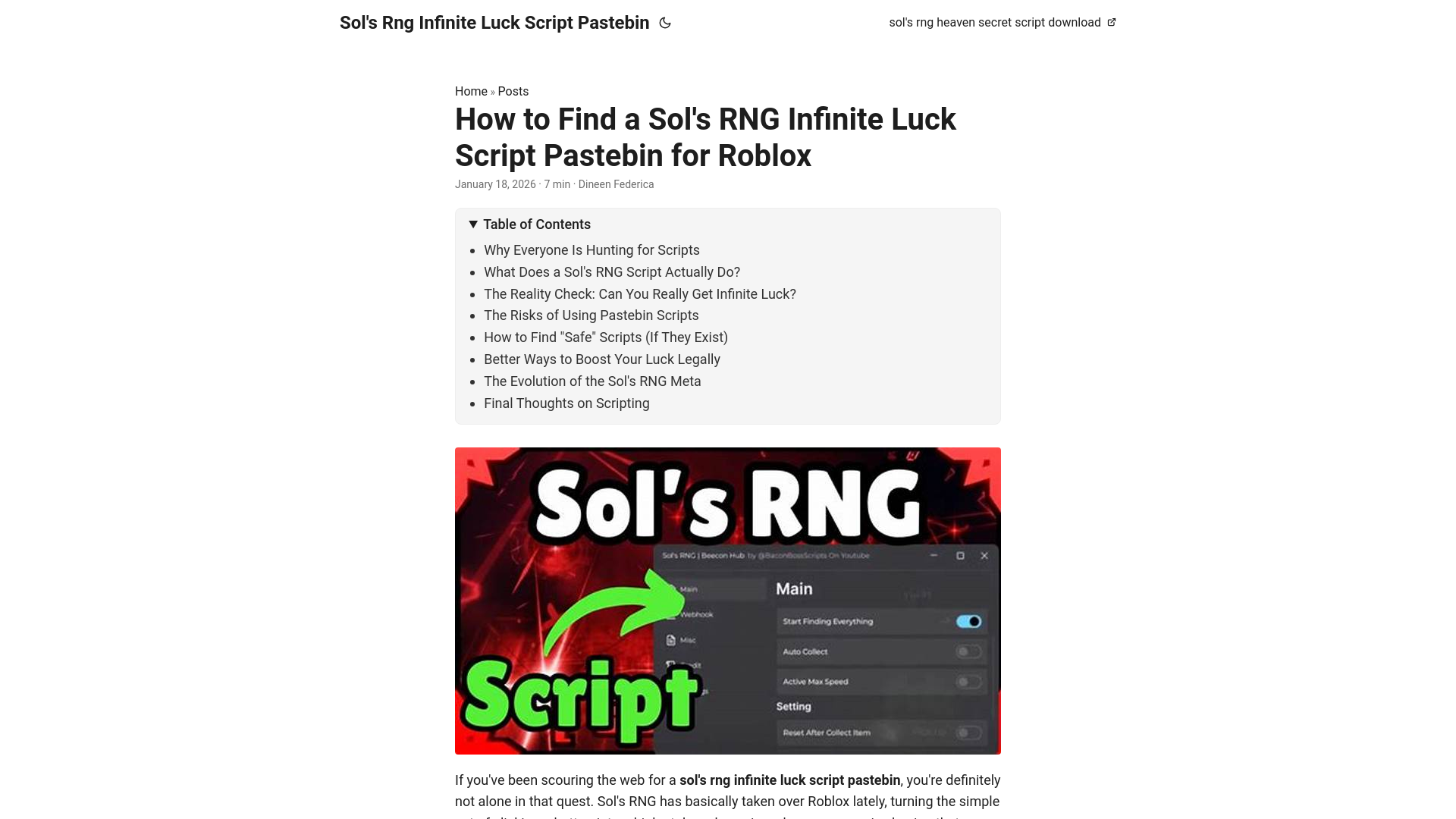 website screenshot of https://solsrnginfiniteluckscriptpastebin.pages.dev/