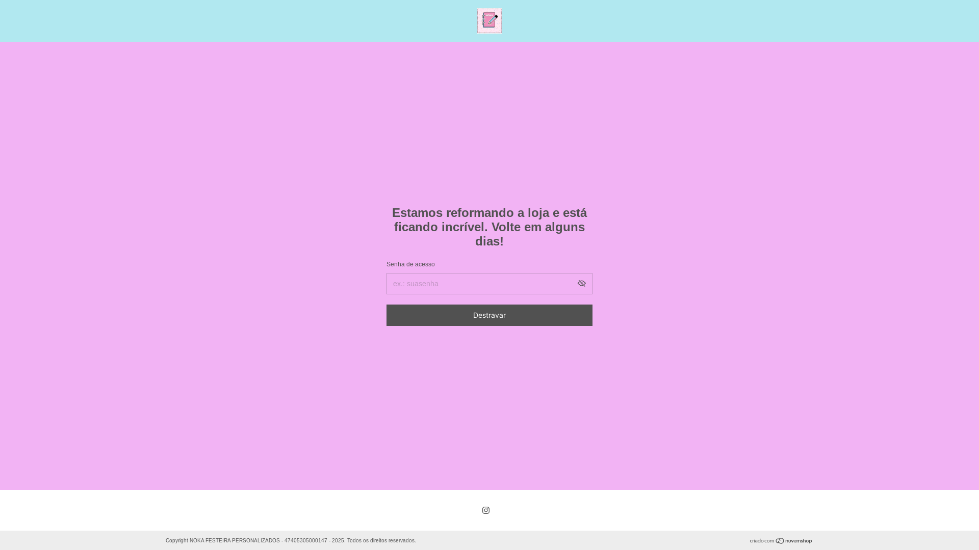 website screenshot of https://nokafesteira.com.br/