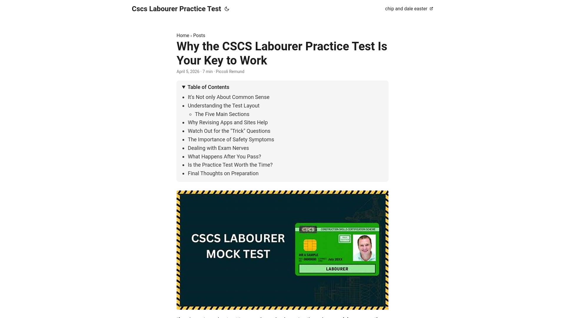 website screenshot of https://cscs-labourer-practice-test.pages.dev/