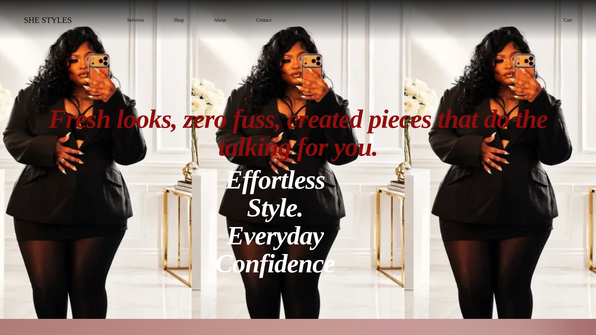 website screenshot of https://shestylesstudio.org/