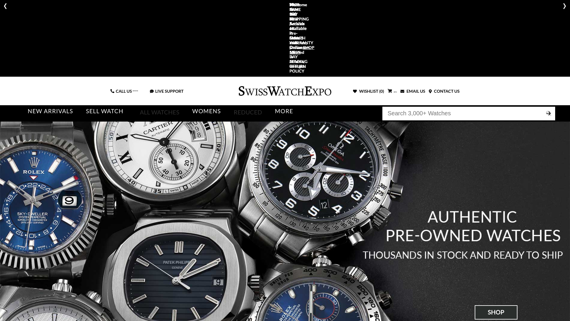 website screenshot of https://swisswatchexpo.com/