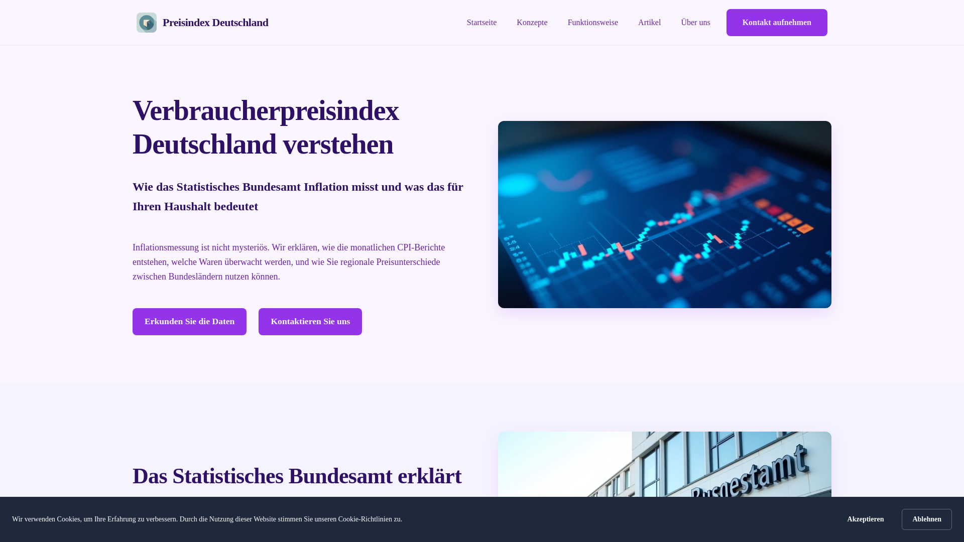 website screenshot of https://preisindex-deutschlands.com