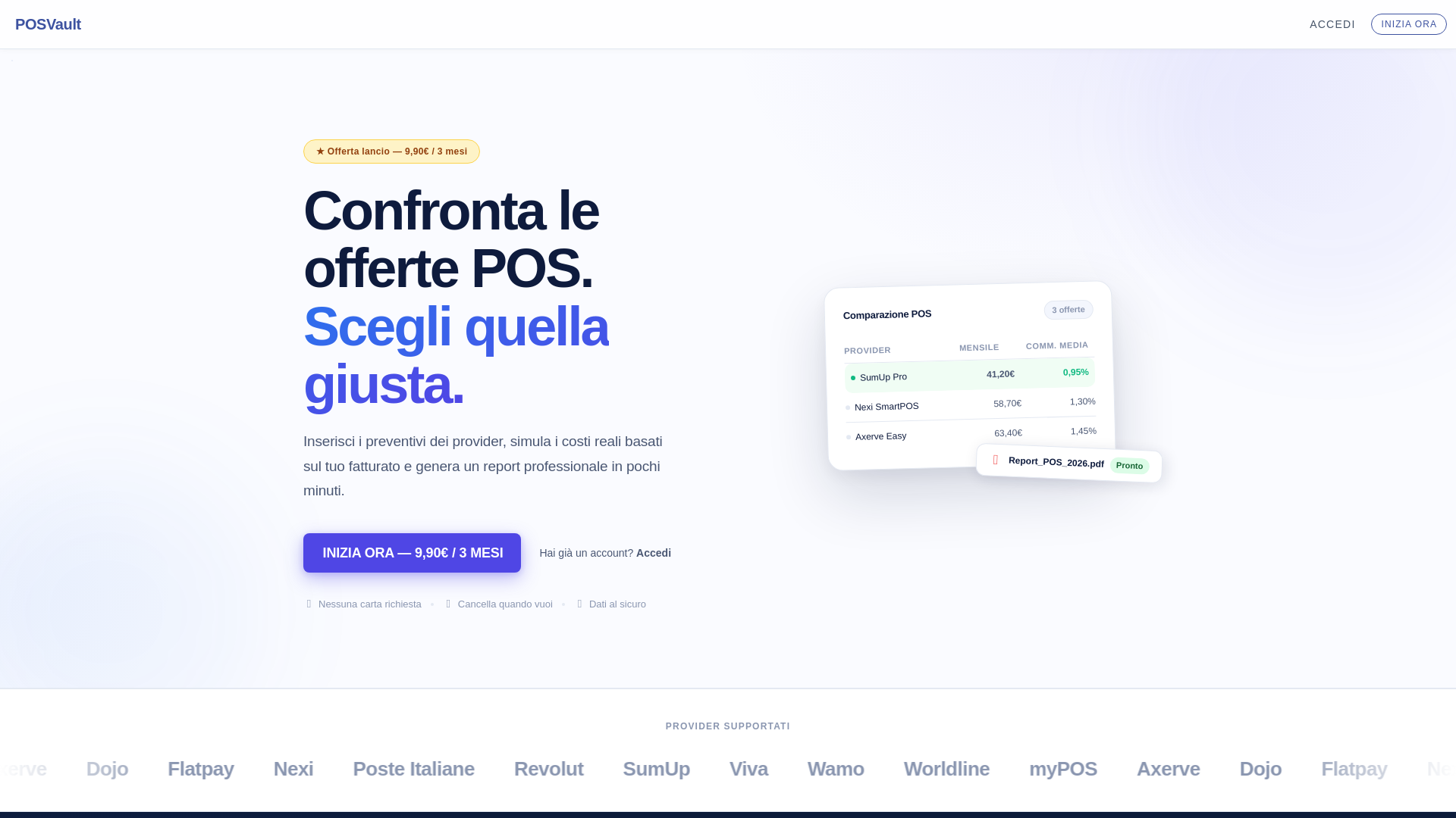website screenshot of https://posvault.it/