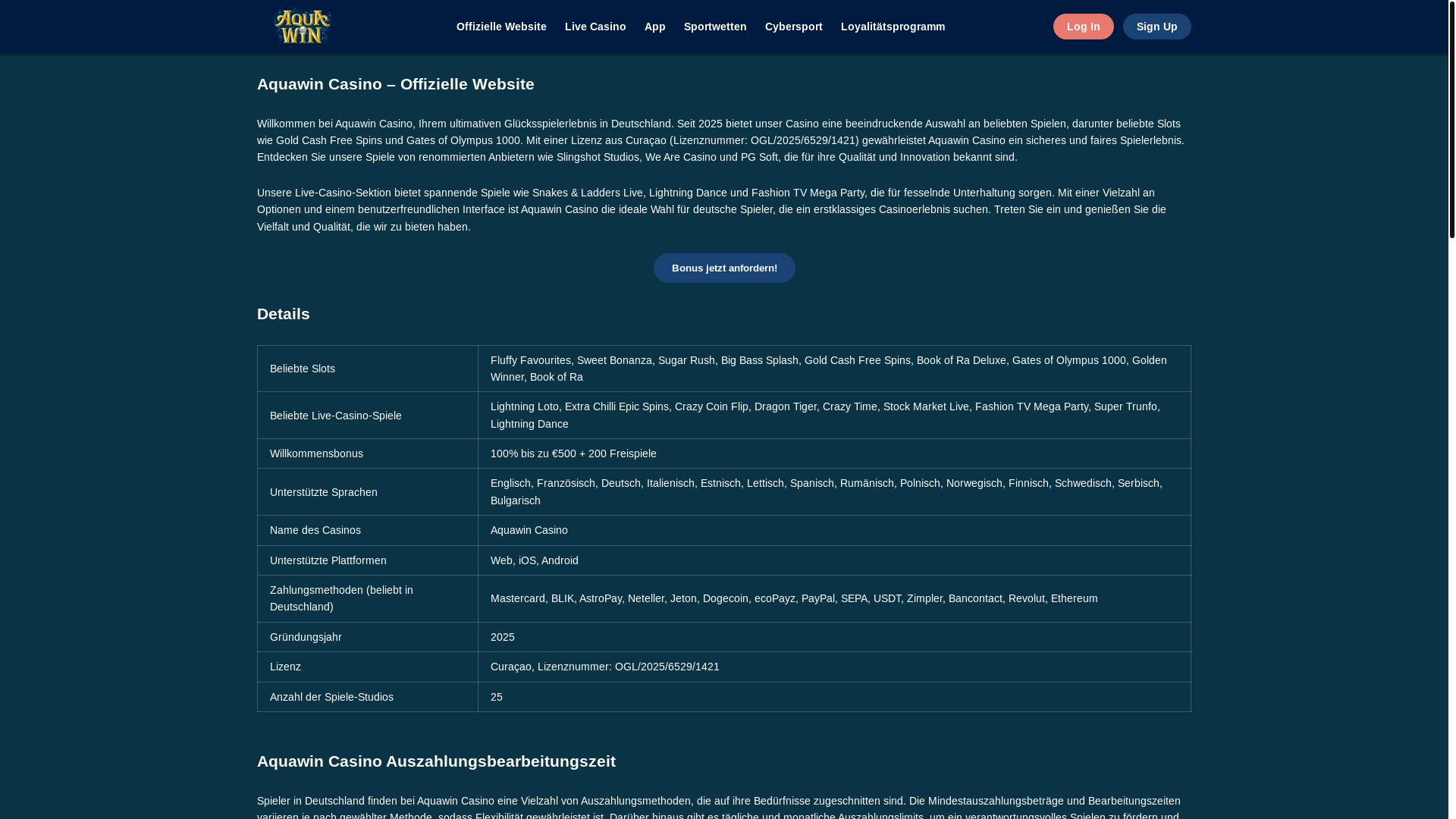 website screenshot of https://aquawin-casino-de.pages.dev/