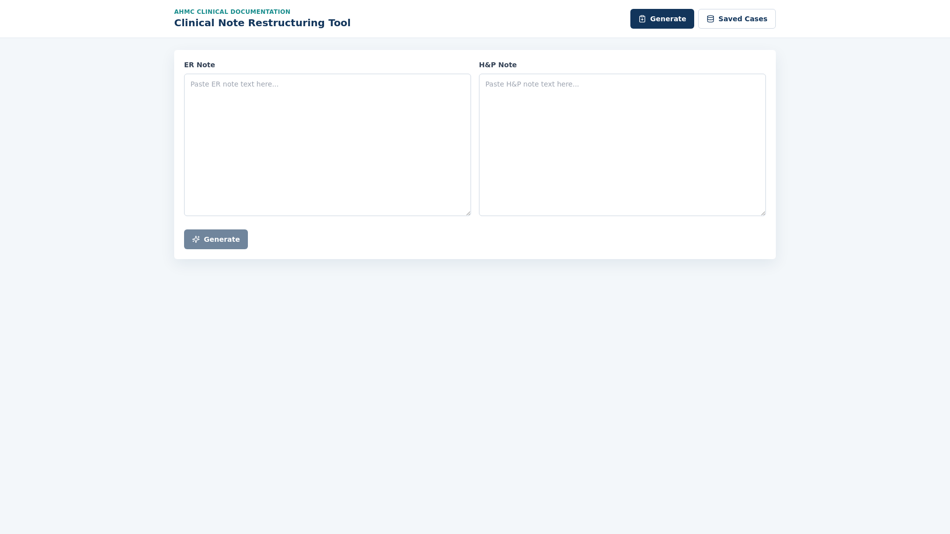 website screenshot of https://clinical-note-restructuring-tool.pages.dev/