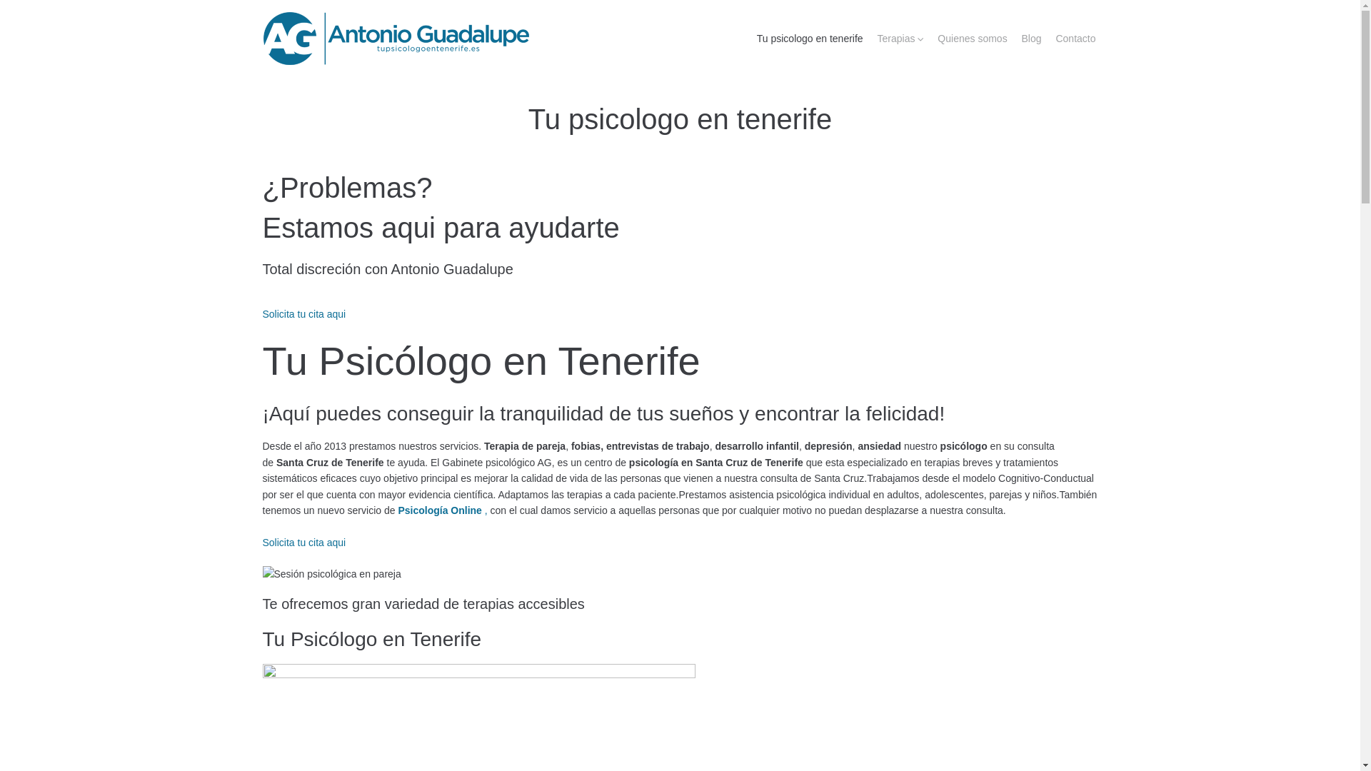 website screenshot of https://psicologoentenerife.es/