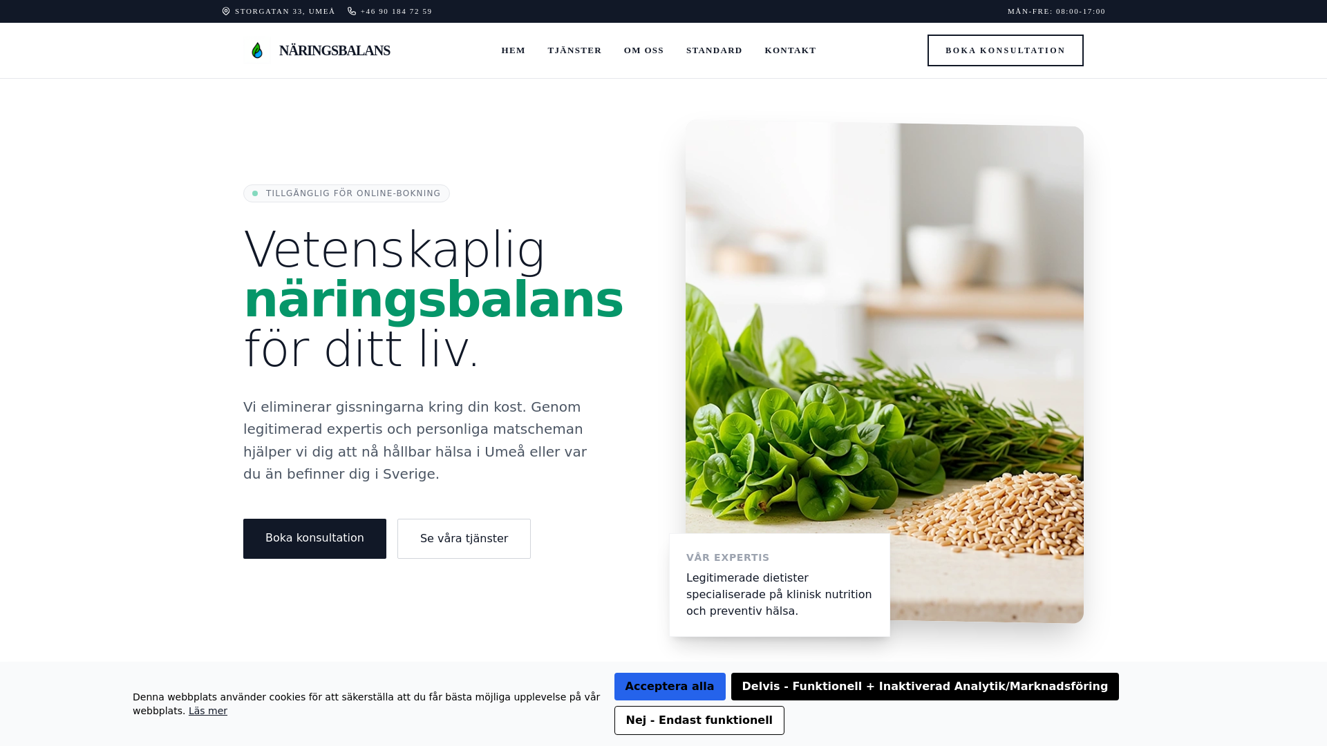 website screenshot of https://naringsbalanssefs.info/