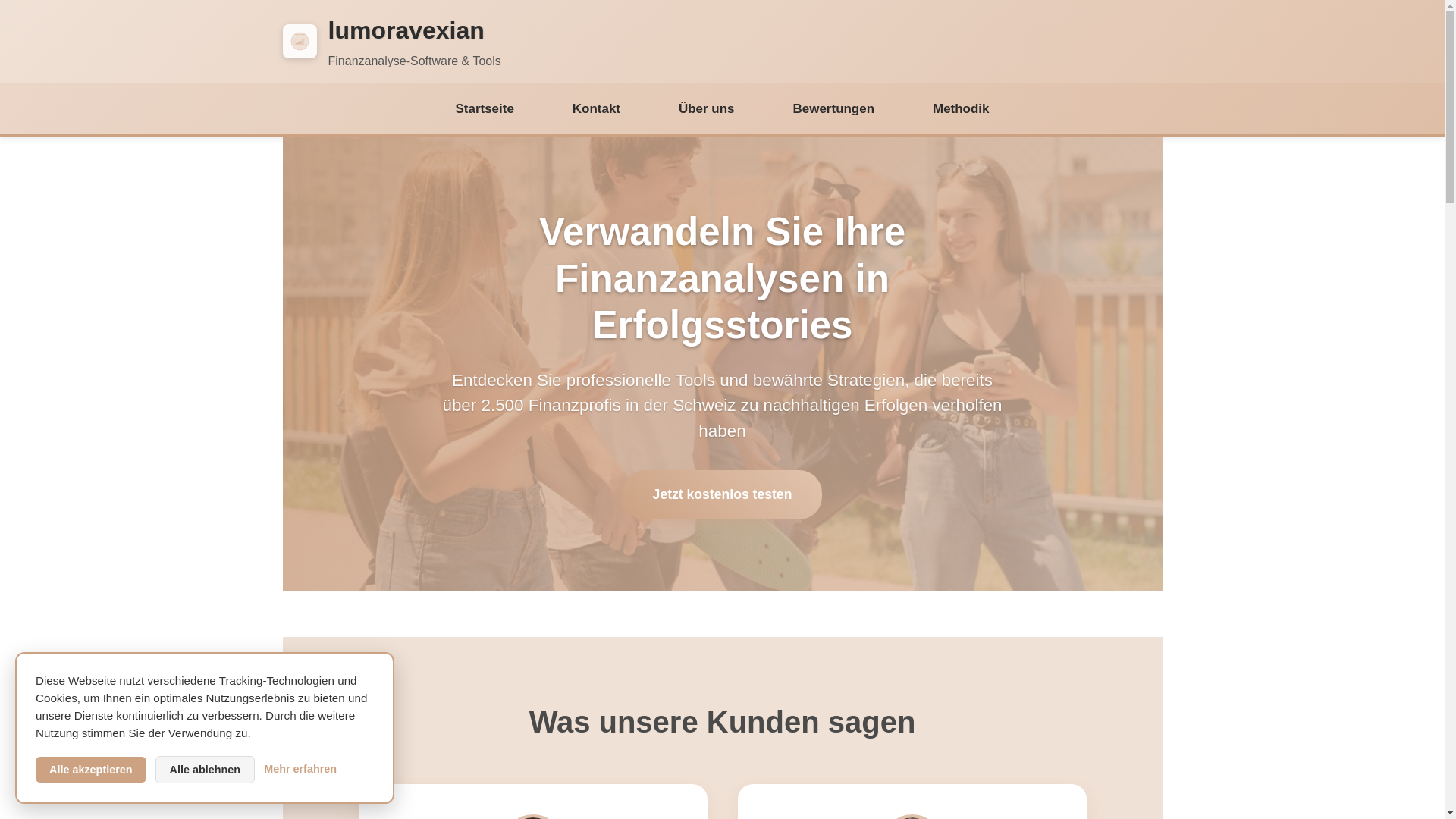 website screenshot of https://lumoravexian.com/