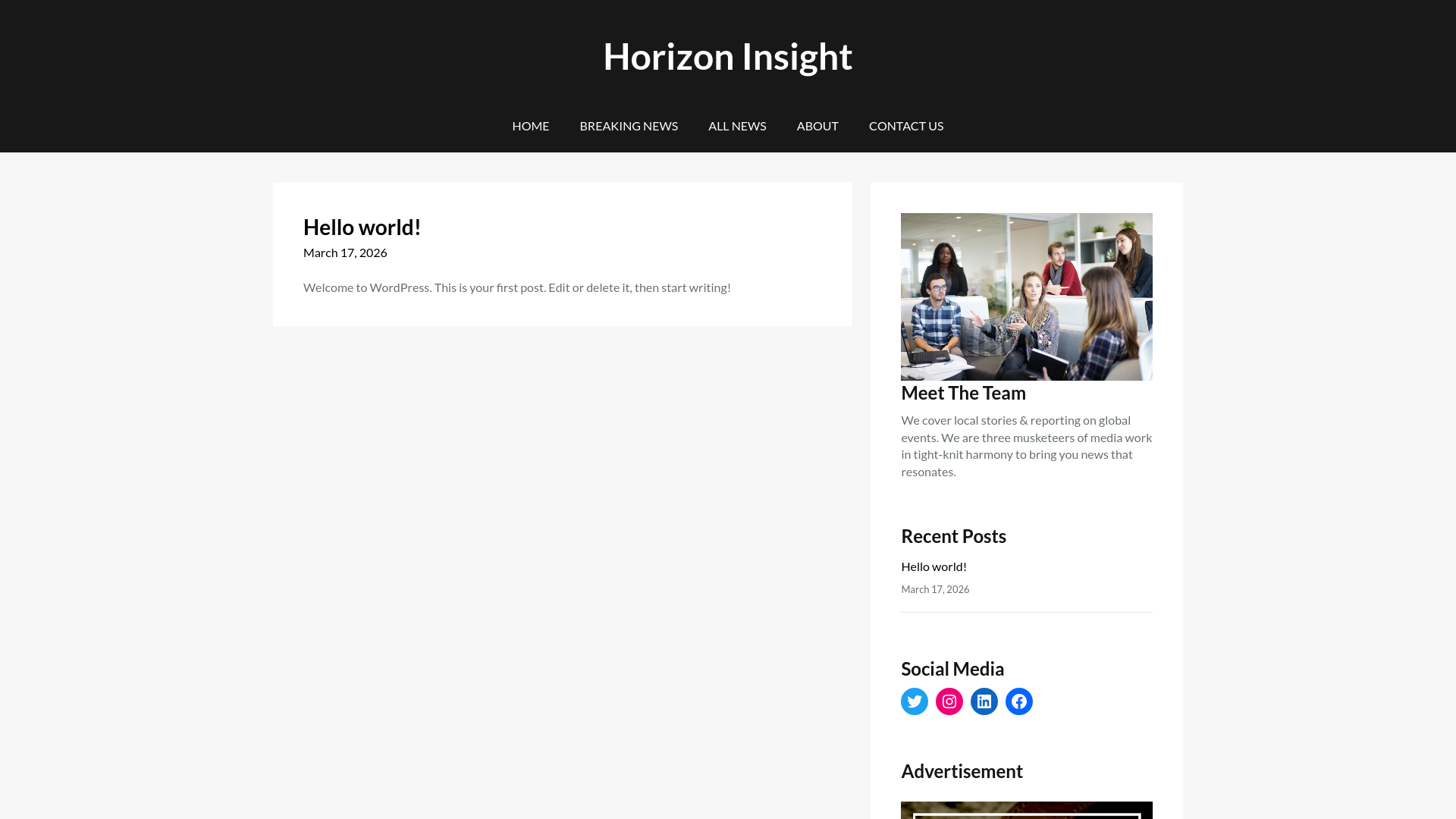 website screenshot of https://horizoninsight.web.id/