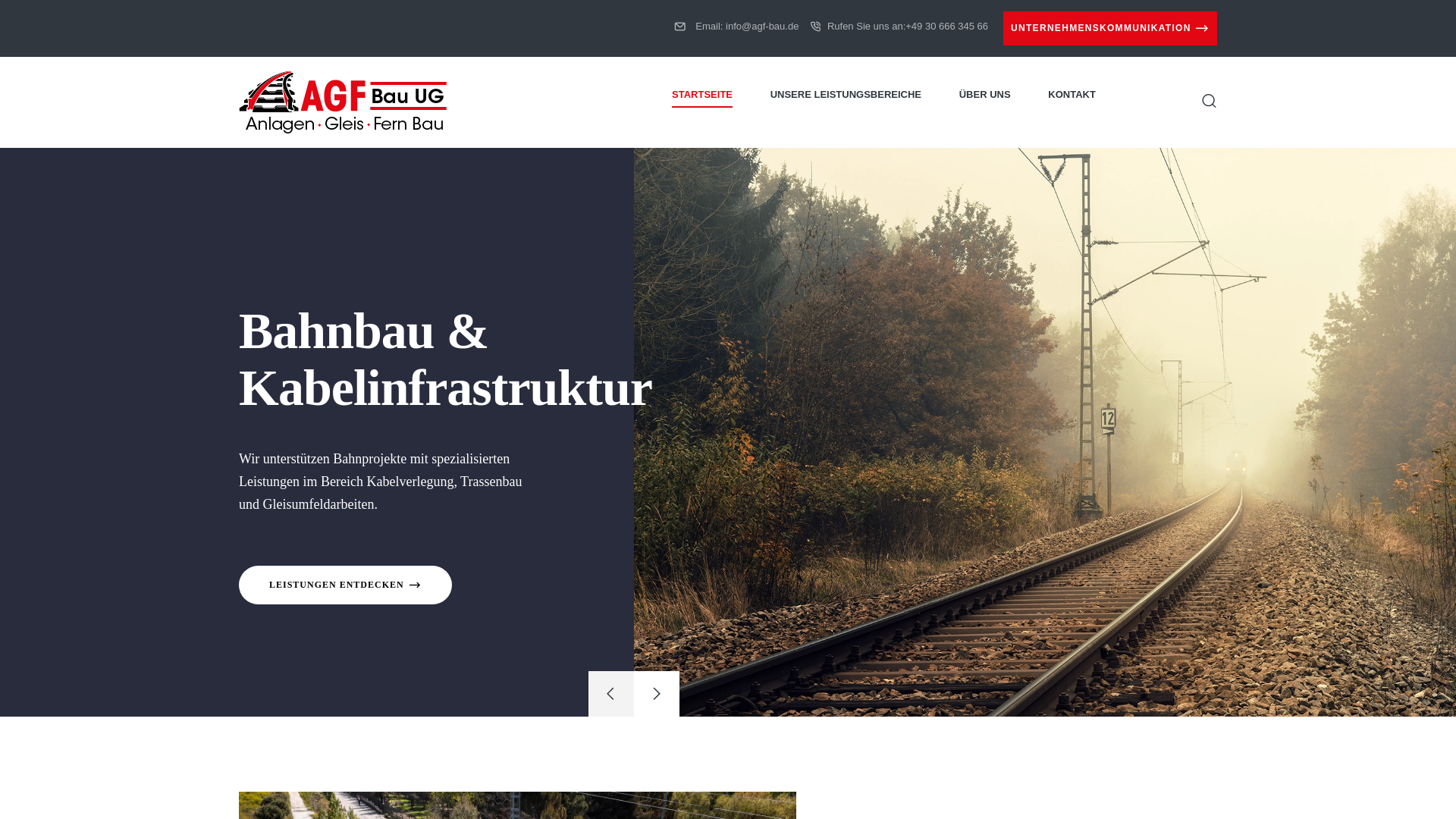 website screenshot of https://agf-bau.de/